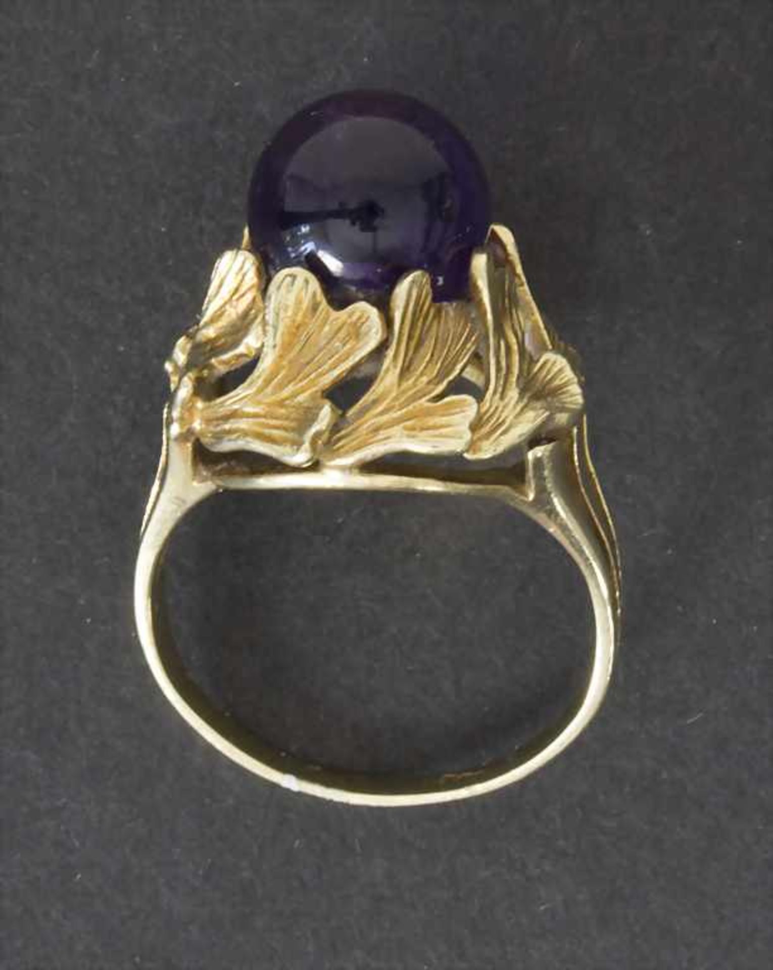 Damenring mit Amethyst / A ladies ring with amethystMaterial: Gold Au 585/000 14 Kt, Amethyst, - Bild 2 aus 2