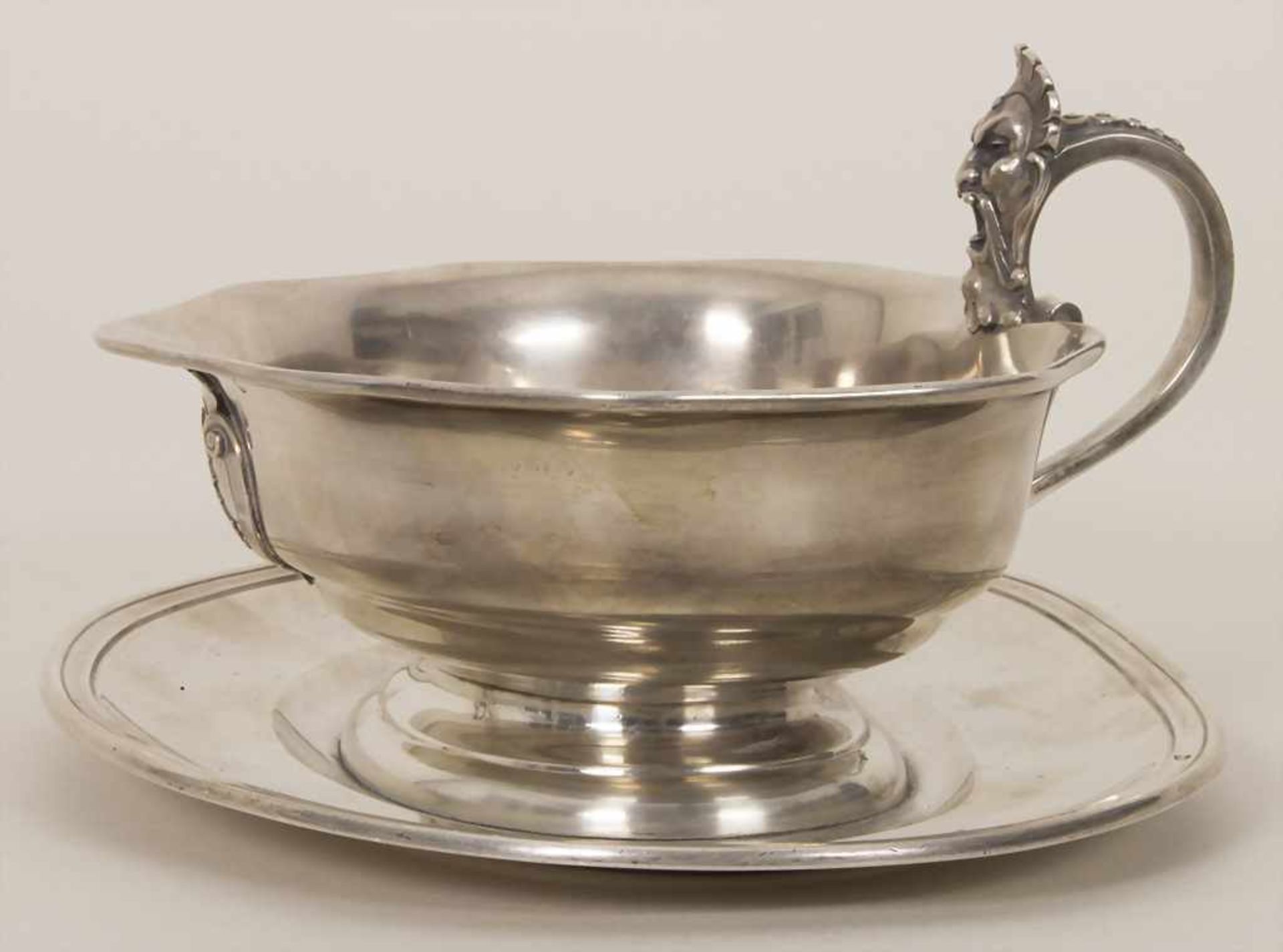 Sauciere / Anbietschale / A silver sauce boat or serving dish, Robert Linzeler, Paris, um - Bild 3 aus 8