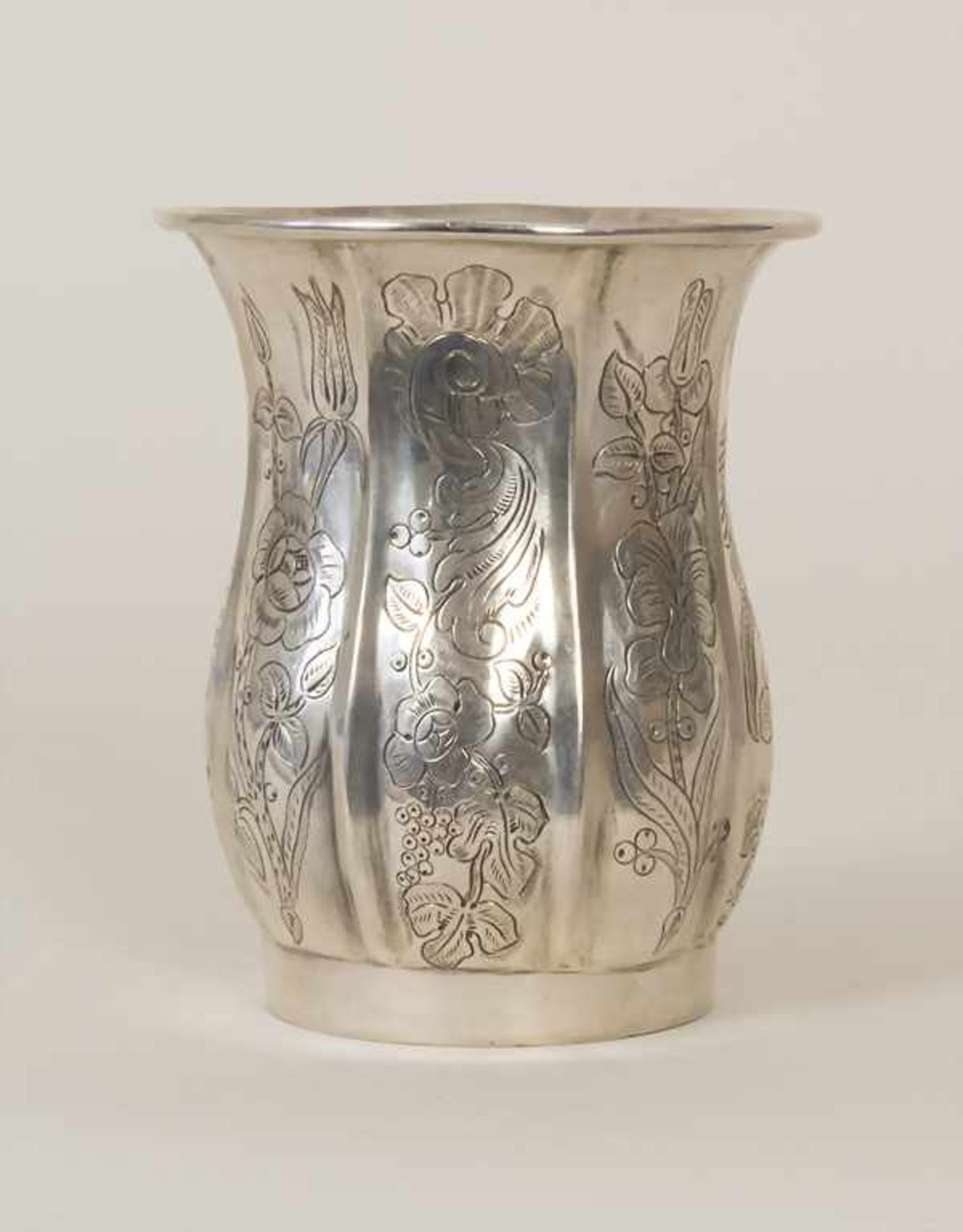 Biedermeier Becher / A Biedermeier silver beaker, Alois Wayand, Wien, 1837Material: Silber 13 Lot, - Bild 2 aus 7