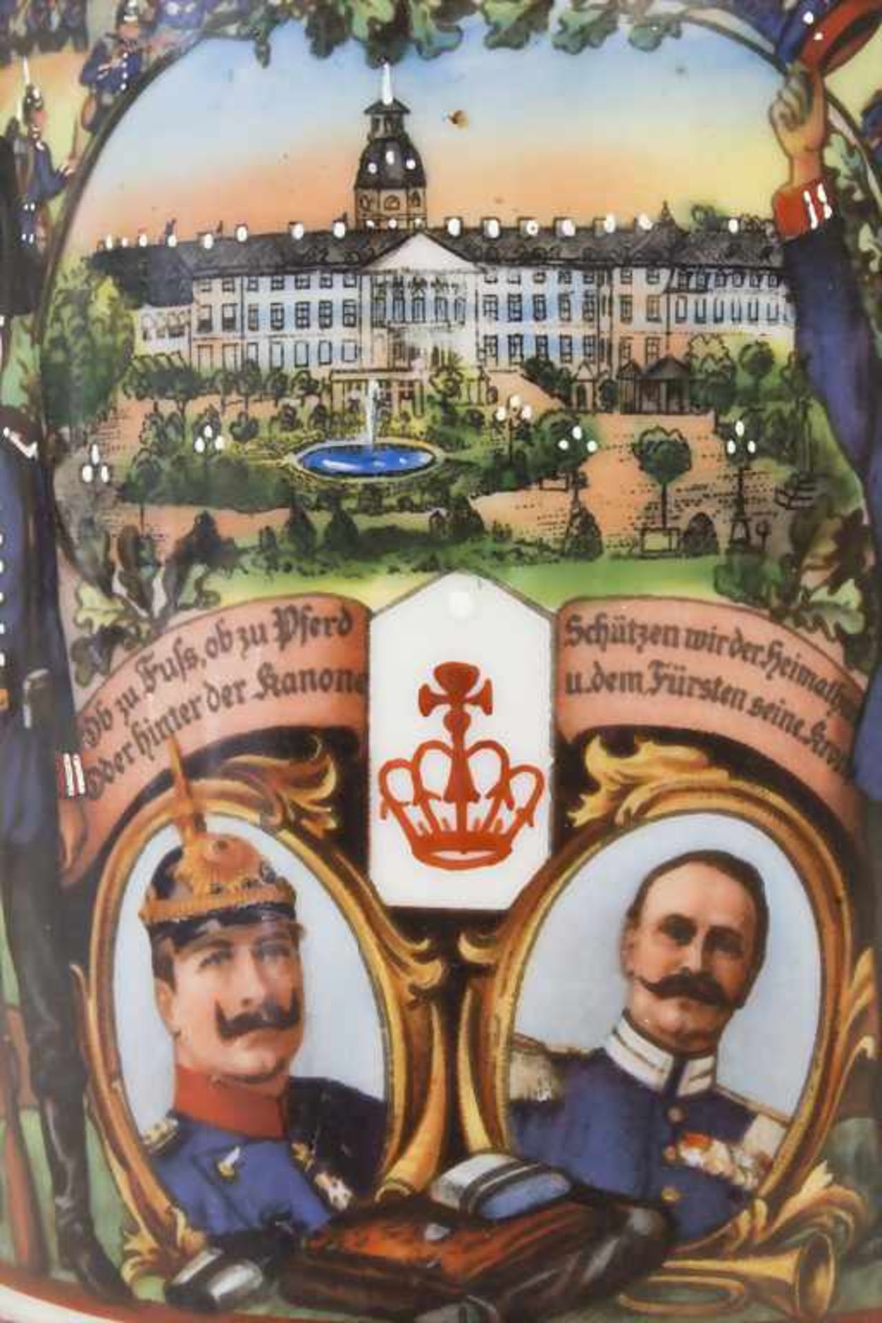 Reservistenkrug / A reservist beer mug, Karlsruhe, Baden, 1913Einheit: '9. Comp. 1. Bad. Leib - Image 3 of 11