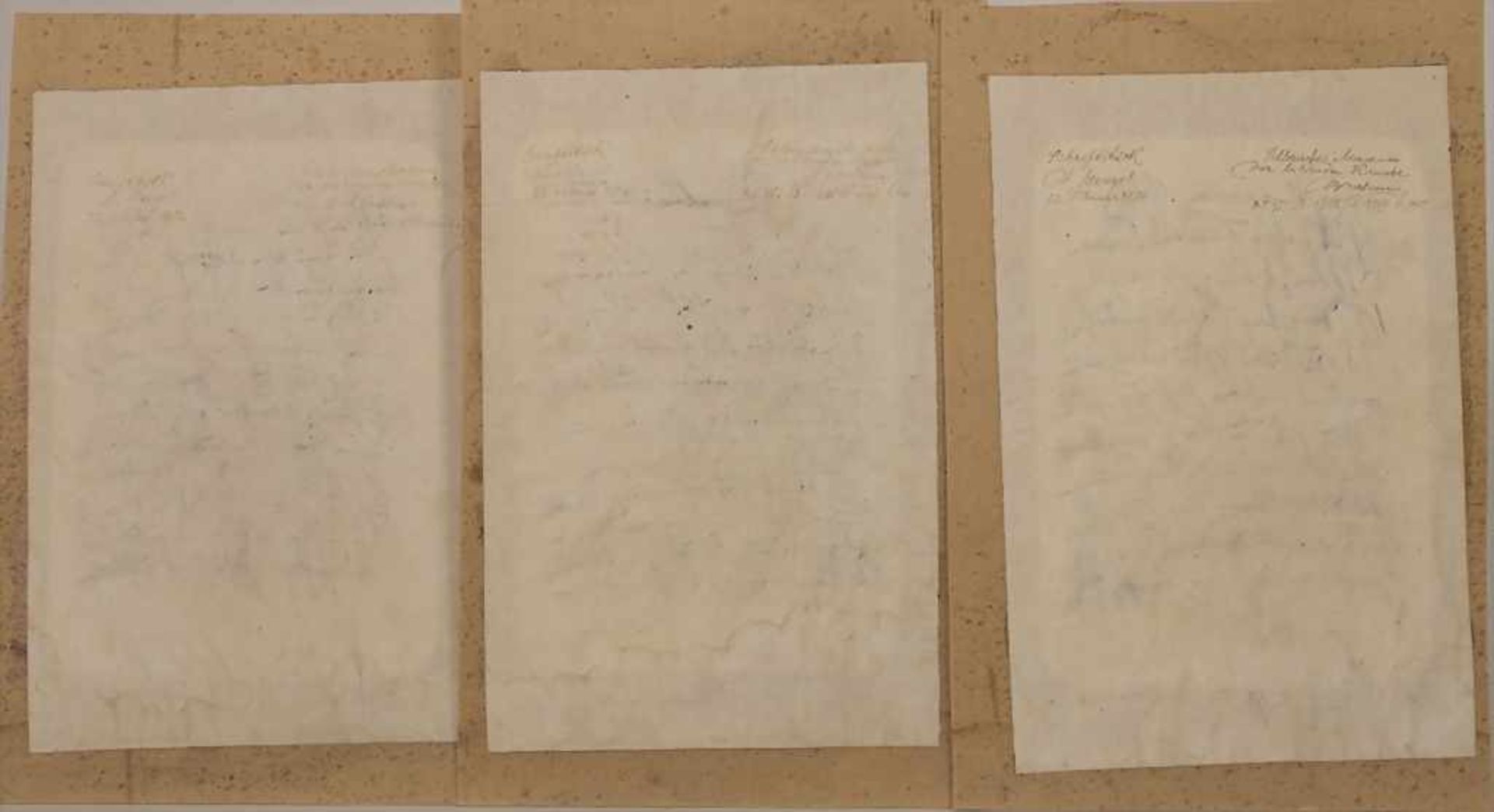 3 Schriftstücke von Adolph Menzel / 3 written documents from Adolph Menzel, Berlin, 1874Technik: 3 - Bild 2 aus 3