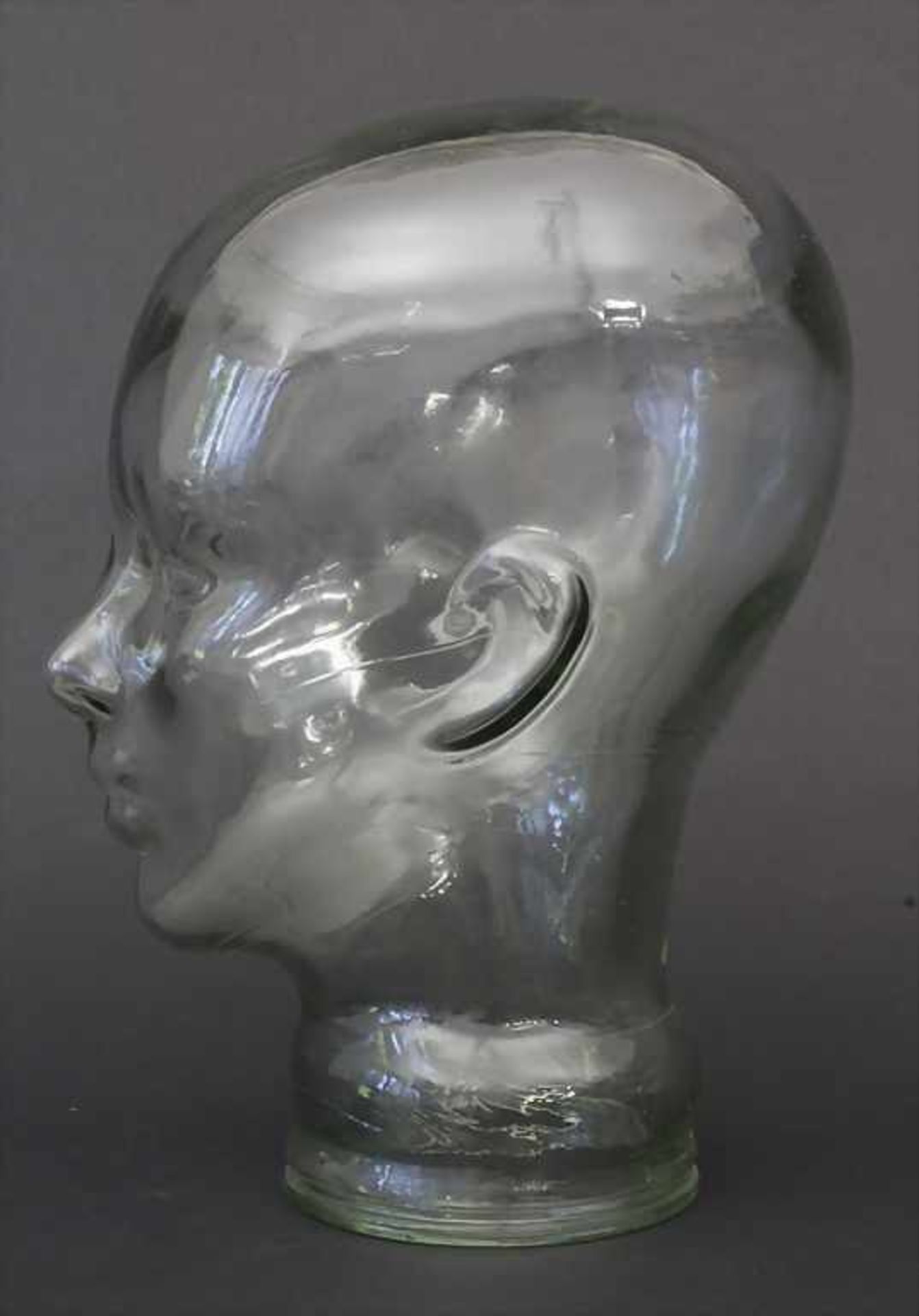 Glaskopf als Schaufensterdekoration / A glass head as window display decoration, deutsch, 20. Jh. - Bild 3 aus 6