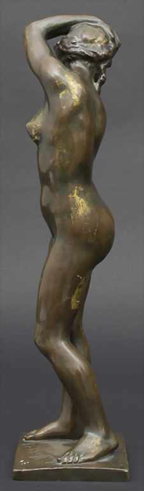 Frans Huygelen 1878-1940, Jugendstil Bronze, Weiblicher Akt / An Art Nouveau bronze sculpture of a - Image 2 of 6