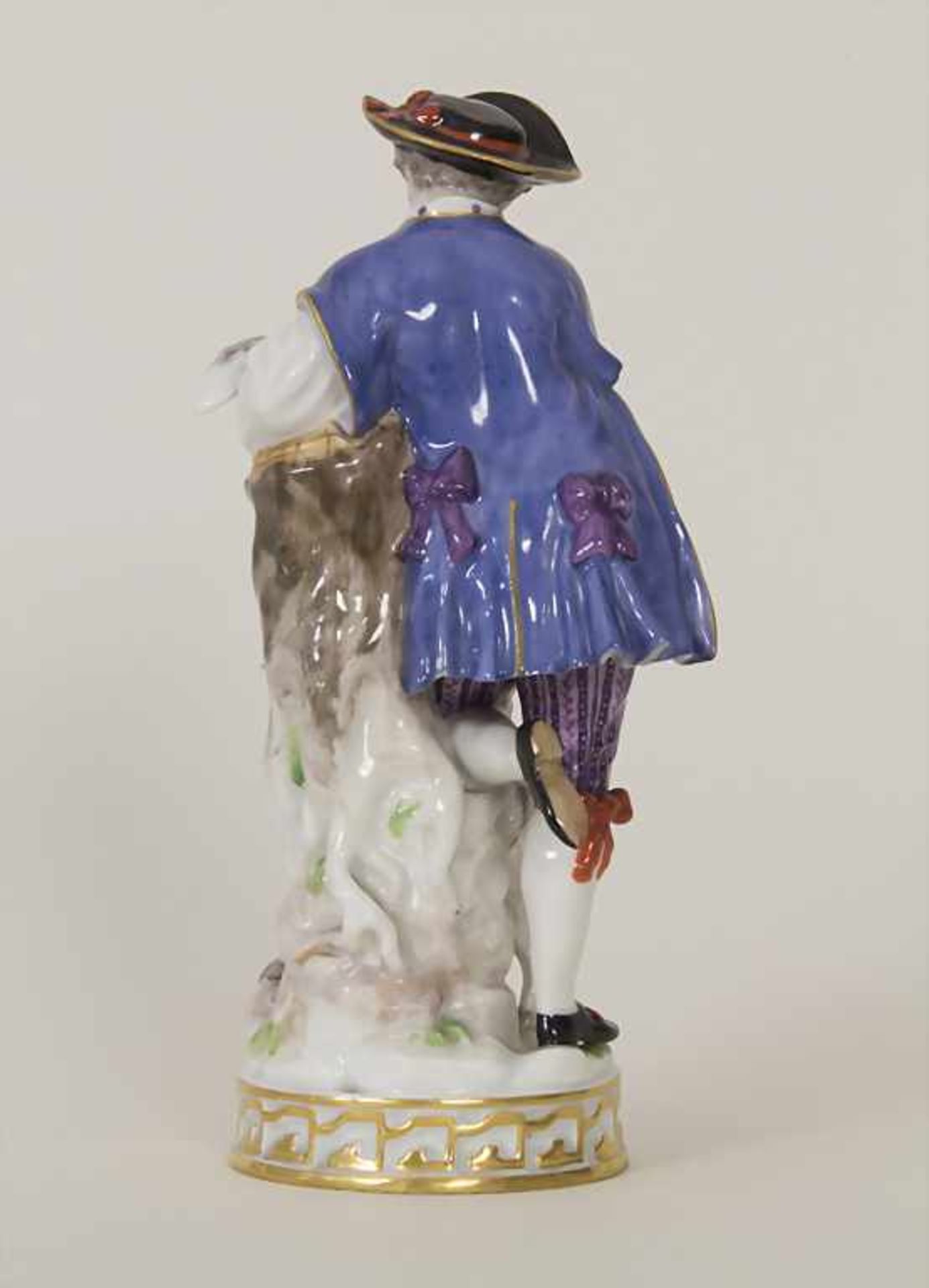 Schäfer mit Brieftaube / A shepherd with a carrier pigeon, Meissen, Mitte 19. Jh.Material: - Bild 3 aus 7