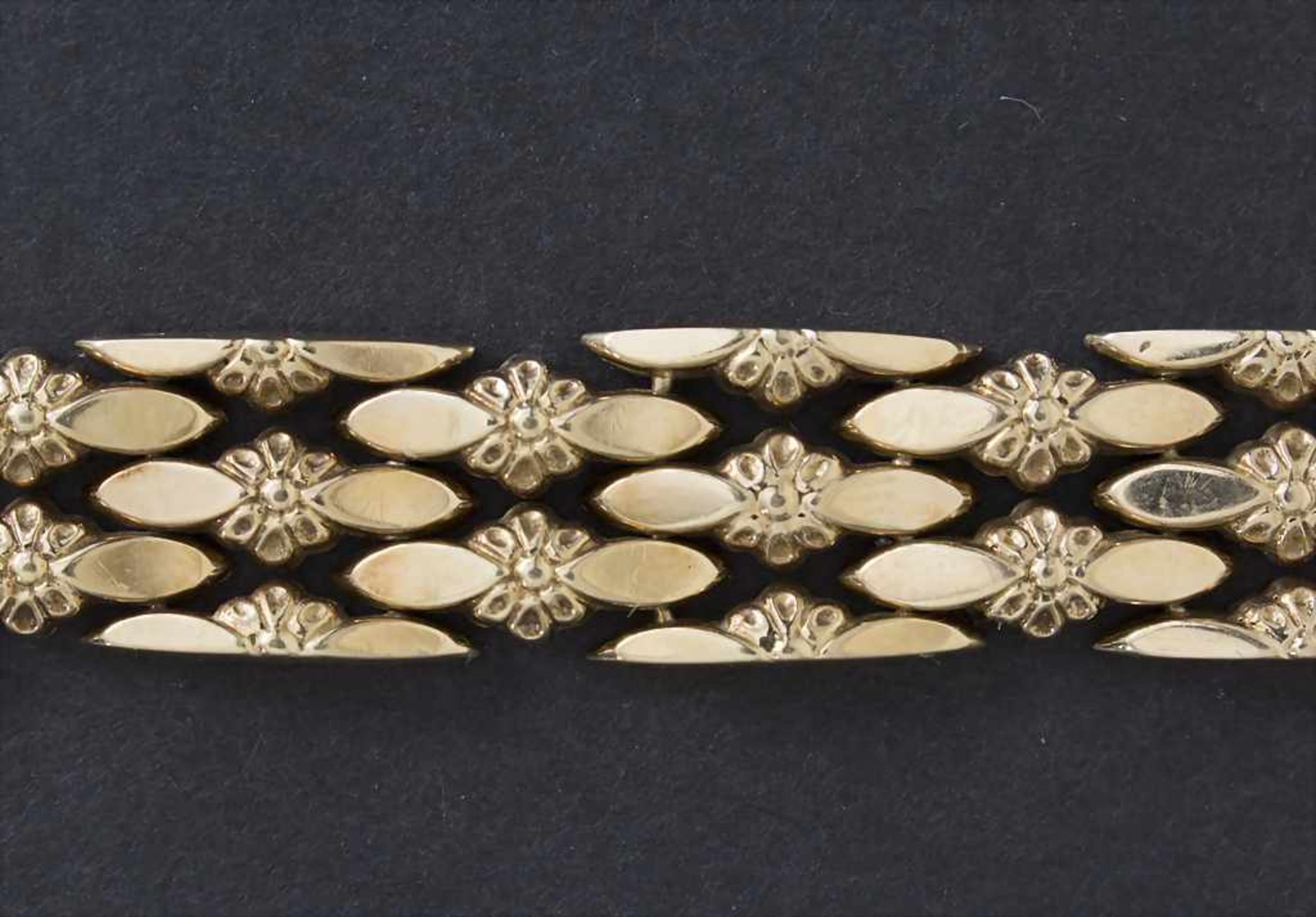 Damen Gliederarmband in Gold / A ladies bracelet in goldMaterial: Gelbgold 585/000 14 Kt gepunzt, - Image 3 of 3