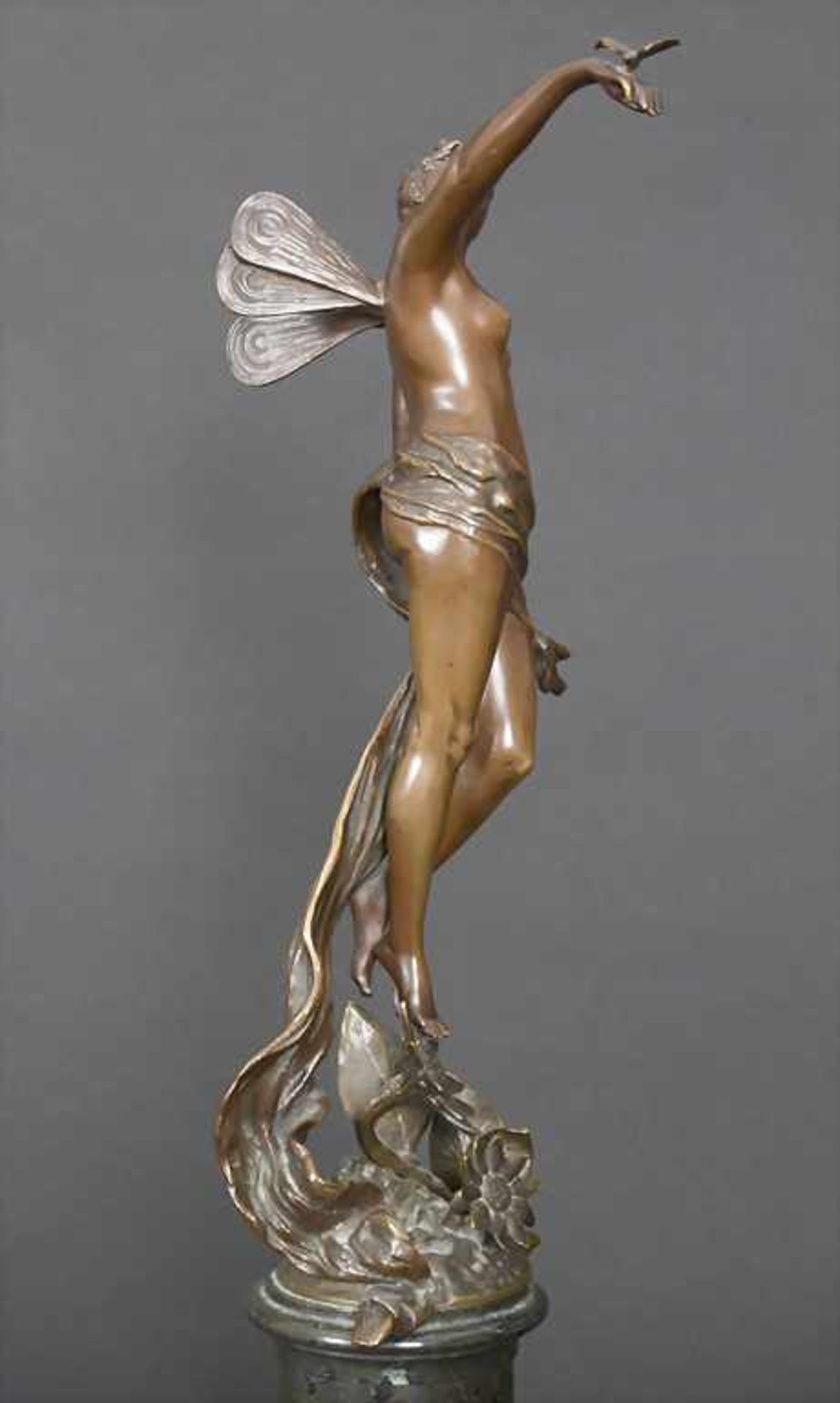 Franz Rosse (1858-1900), 'Die Psyche', BerlinMaterial: Bronze patiniert auf Serpentin Sockel, - Bild 5 aus 6