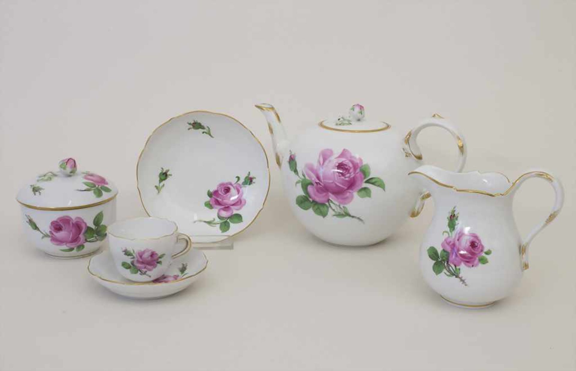 Egoist-Teeset / A tea set, Meissen, um 1924-34Set: bestehend aus einer Kanne, Zuckerdose,