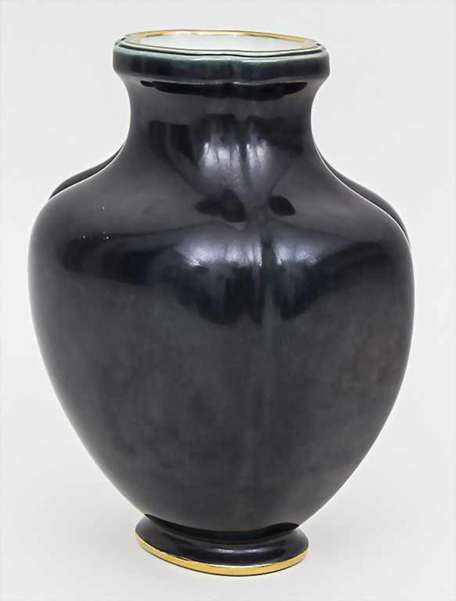 Schwarze Balustervase / A black baluster vase, Manufacture Nationale, Sèvres, 1996Material: - Image 2 of 4
