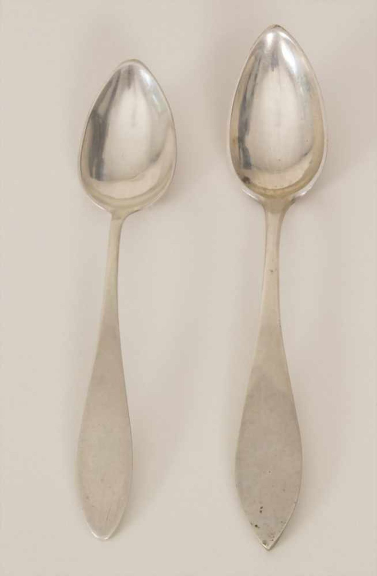 9 Biedermeier Teelöffel / 9 Biedermeier silver tea spoons, 19. Jh.Material: Silber 13 Lot, - Bild 4 aus 5