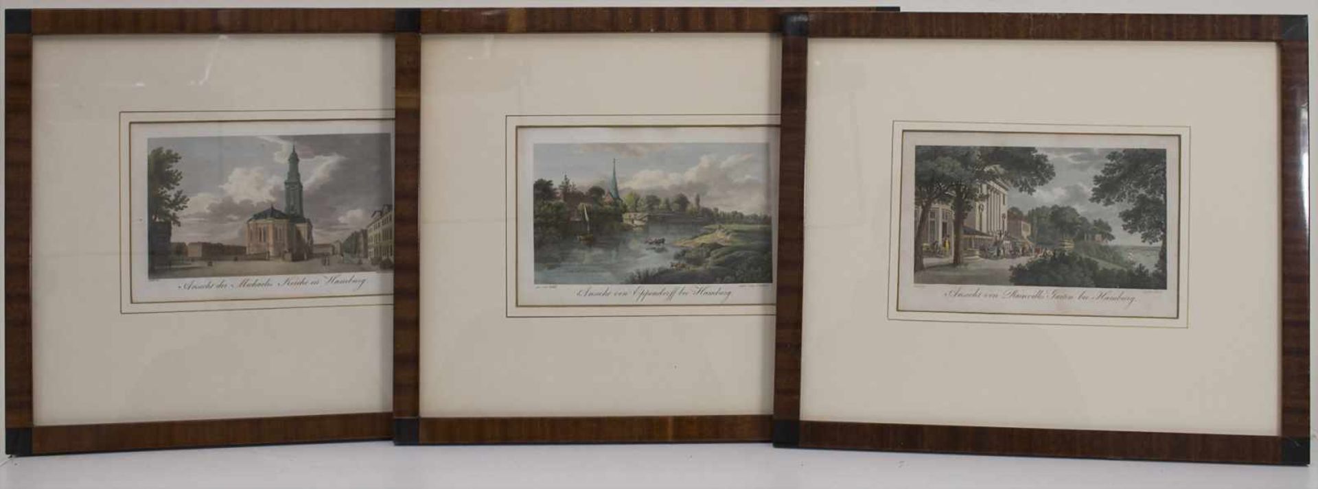 Anton Radl (1774-1852), 3 historische Ansichten Hamburgs / A set of 3 historic Hamburg viewsTitel: