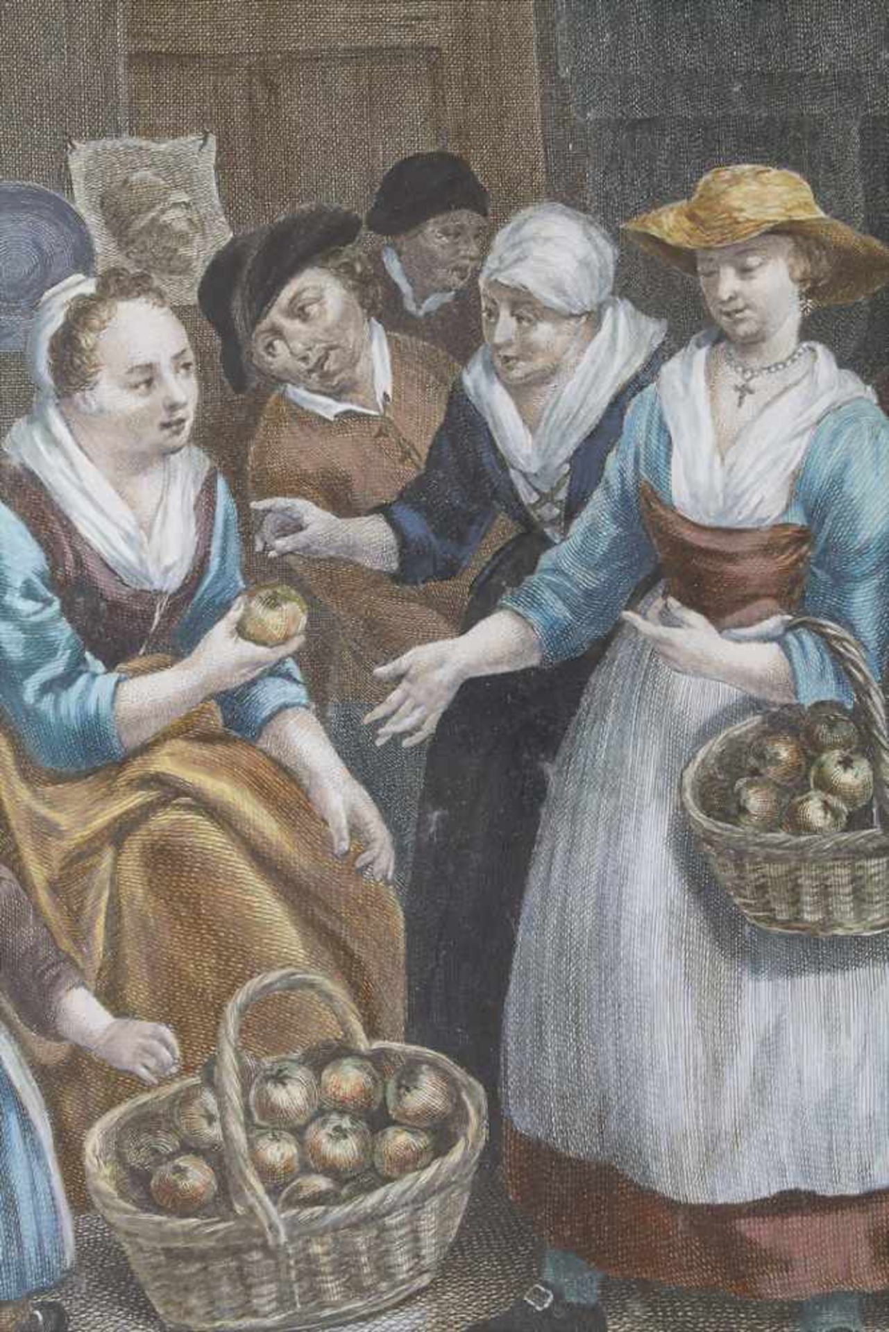 Jacques Firmin Beauvarlet (1731-1797), 'La Fruitière'Nach Vanasse,Technik: Kupferstich auf Papier, - Bild 3 aus 5