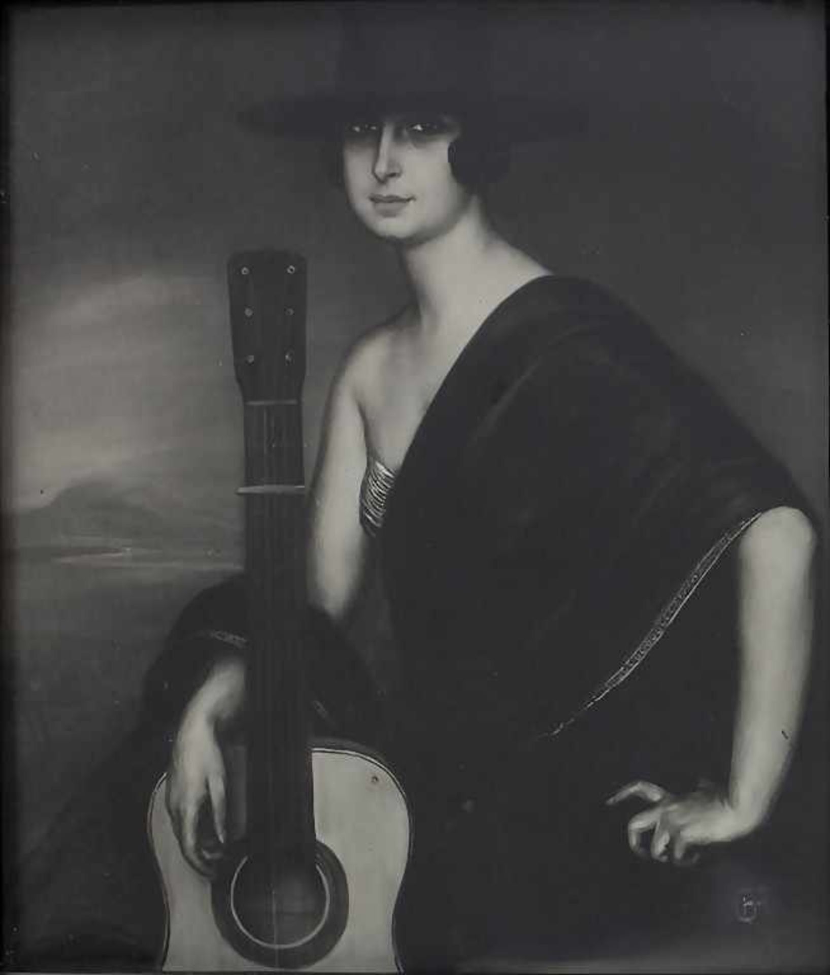 Julio Romero de Torres (1874-1930), gerahmte Fotographie, wohl 'Dora La Cordobesita'Technik: s/w