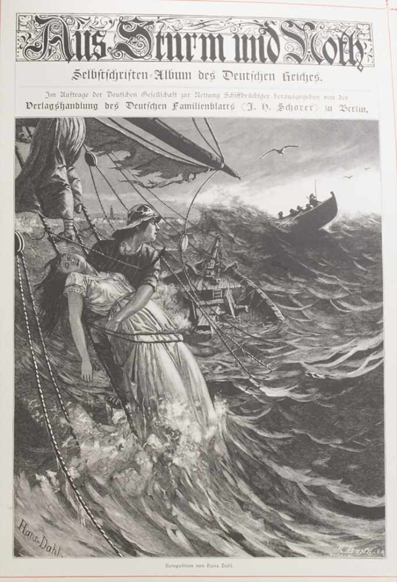 Bildband 'Aus Sturm und Not' / An illustrated book, 1881Titel: 'Aus Sturm und Noth',Herausgeber: - Bild 2 aus 4