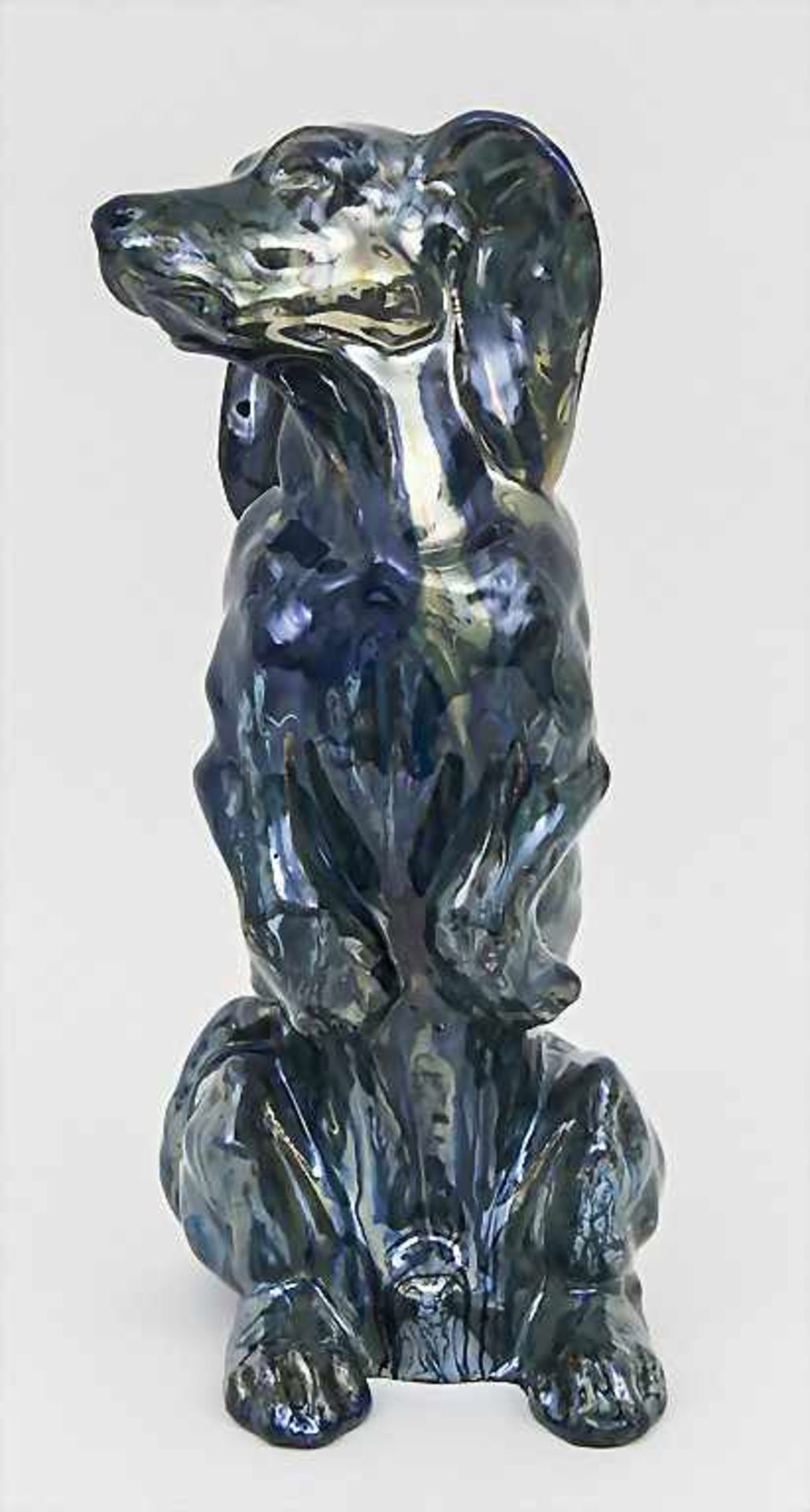 Art Déco Tierskulptur 'Dackel' / An Art Deco sculpture of a dachshund, Charles Virion, - Image 2 of 5