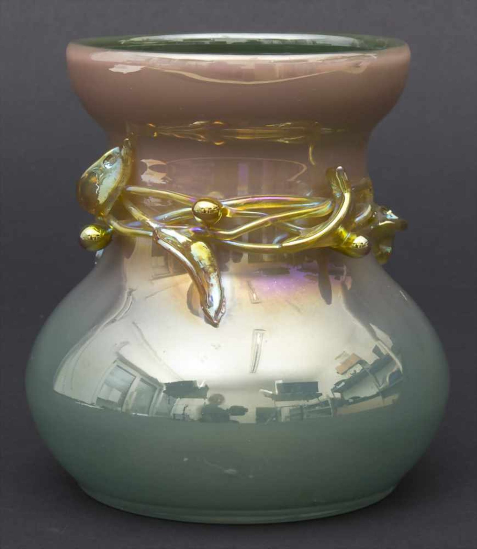 Jugendstil Ziervase / An Art Nouveau vase, Klostermühle, Johann Loetz Wwe, um 1910Material: