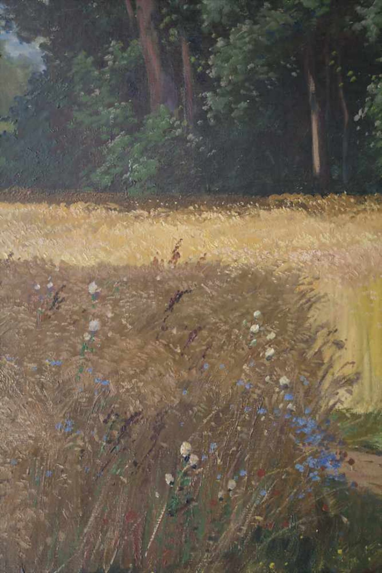 Karl Wagner (1796-1867), 'Weizenfeld am Waldrand' / 'A wheat field by the forest'Technik: Öl auf - Image 4 of 5