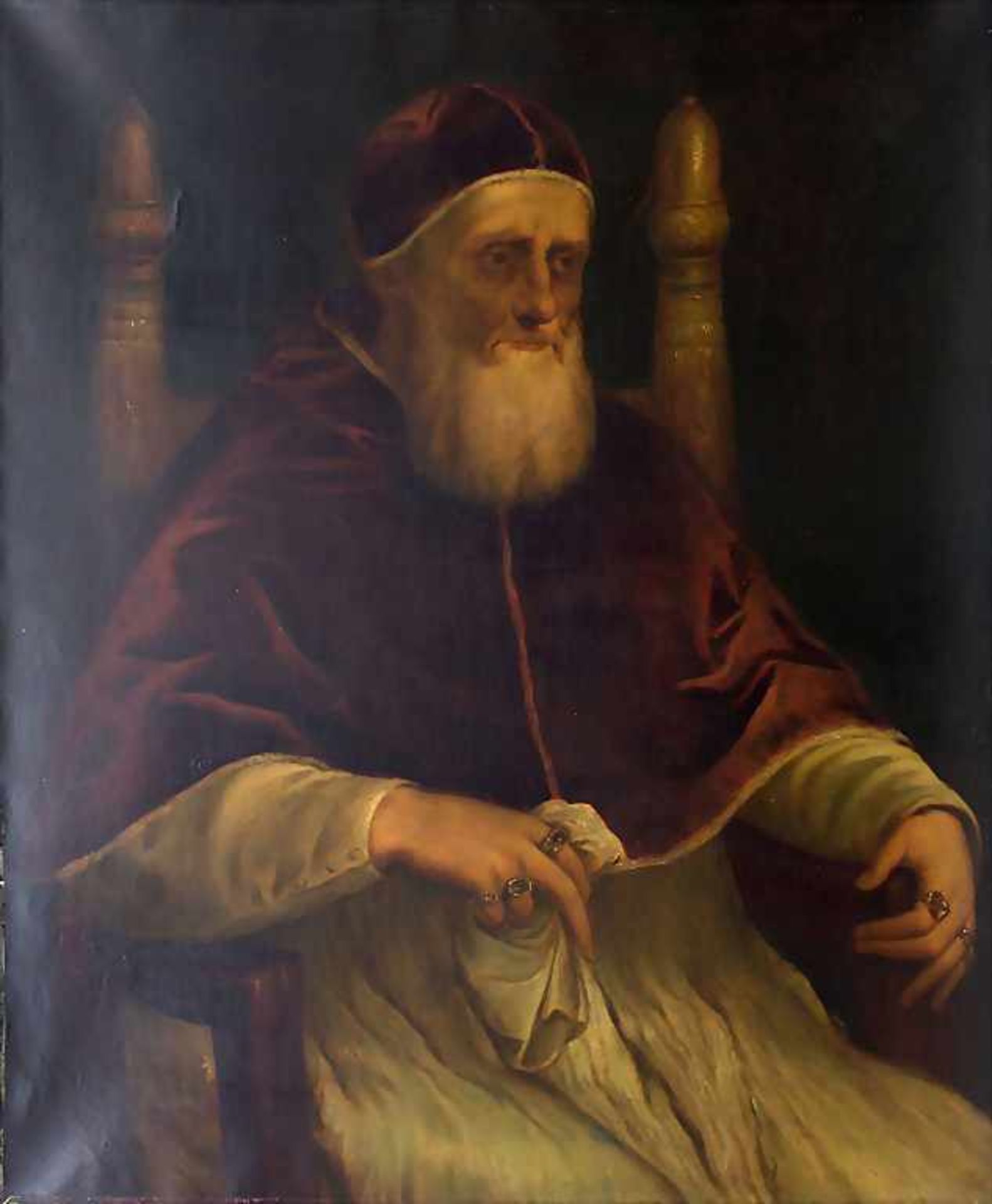 E. Pieraccini (19. Jh.), Kopie nach Raffaels 'Papst Julius' / A copy after Raffael's 'Pope Julius'