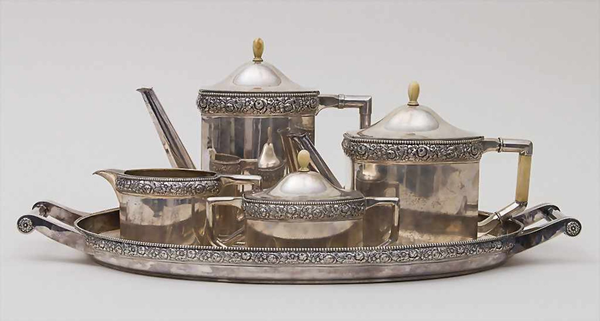 Art Déco Kaffee- und Teekern / A silver coffee and tea set, Wilhelm Binder, Schwäbisch Gmünd, um