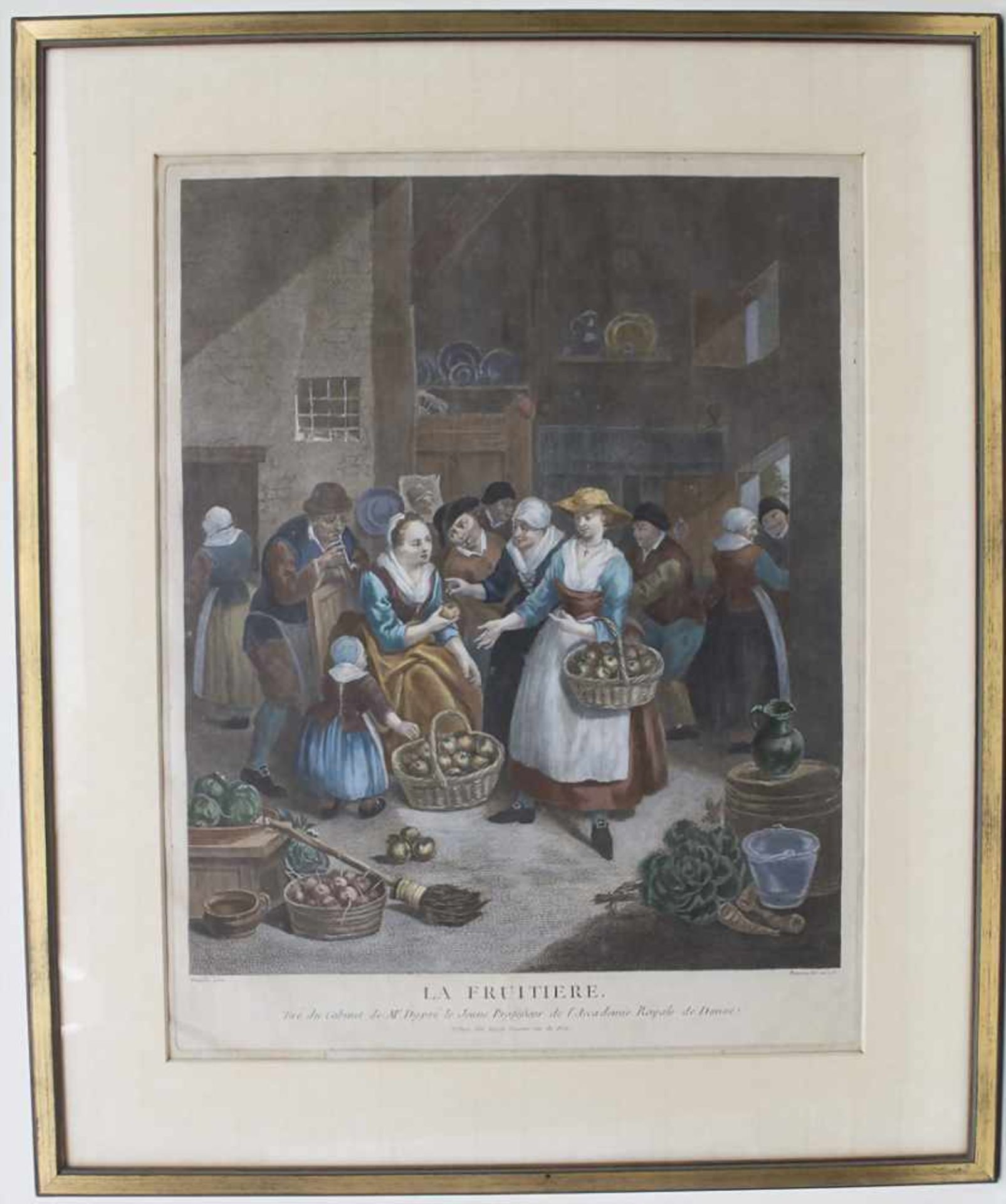 Jacques Firmin Beauvarlet (1731-1797), 'La Fruitière'Nach Vanasse,Technik: Kupferstich auf Papier, - Bild 2 aus 5