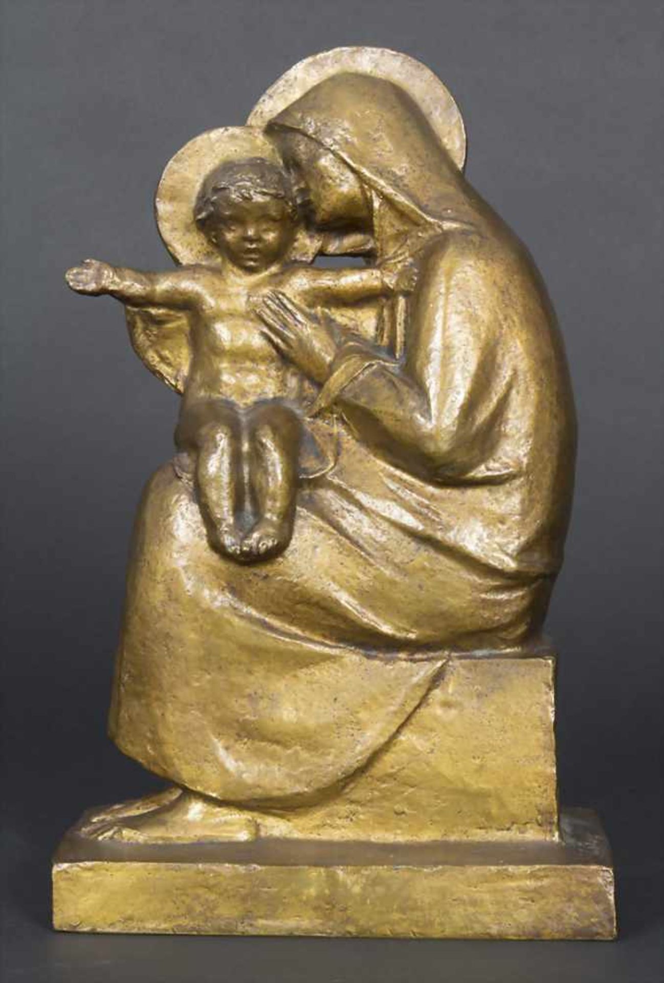 GRANGÉ Claude, 1883-1971, Expressive Darstellung der Maria mit Kind, um 1910Material/Technik: