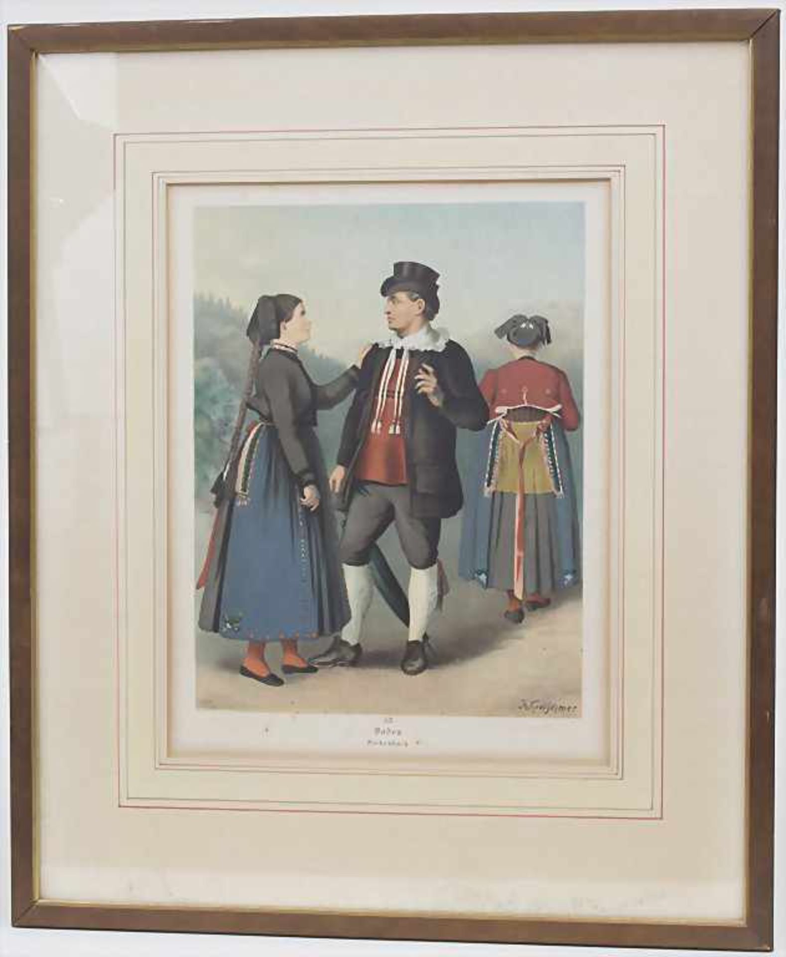 G. Leutzsch nach A. Kretschmer, Trachtenstudie 'Baden Rickesbach' / A study of traditional - Bild 2 aus 4