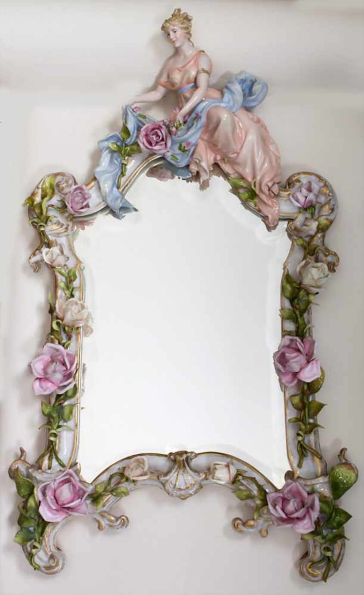 Wandspiegel mit Allegorie 'Flora' / A mirror with allegory 'Flora', wohl Frankreich, um