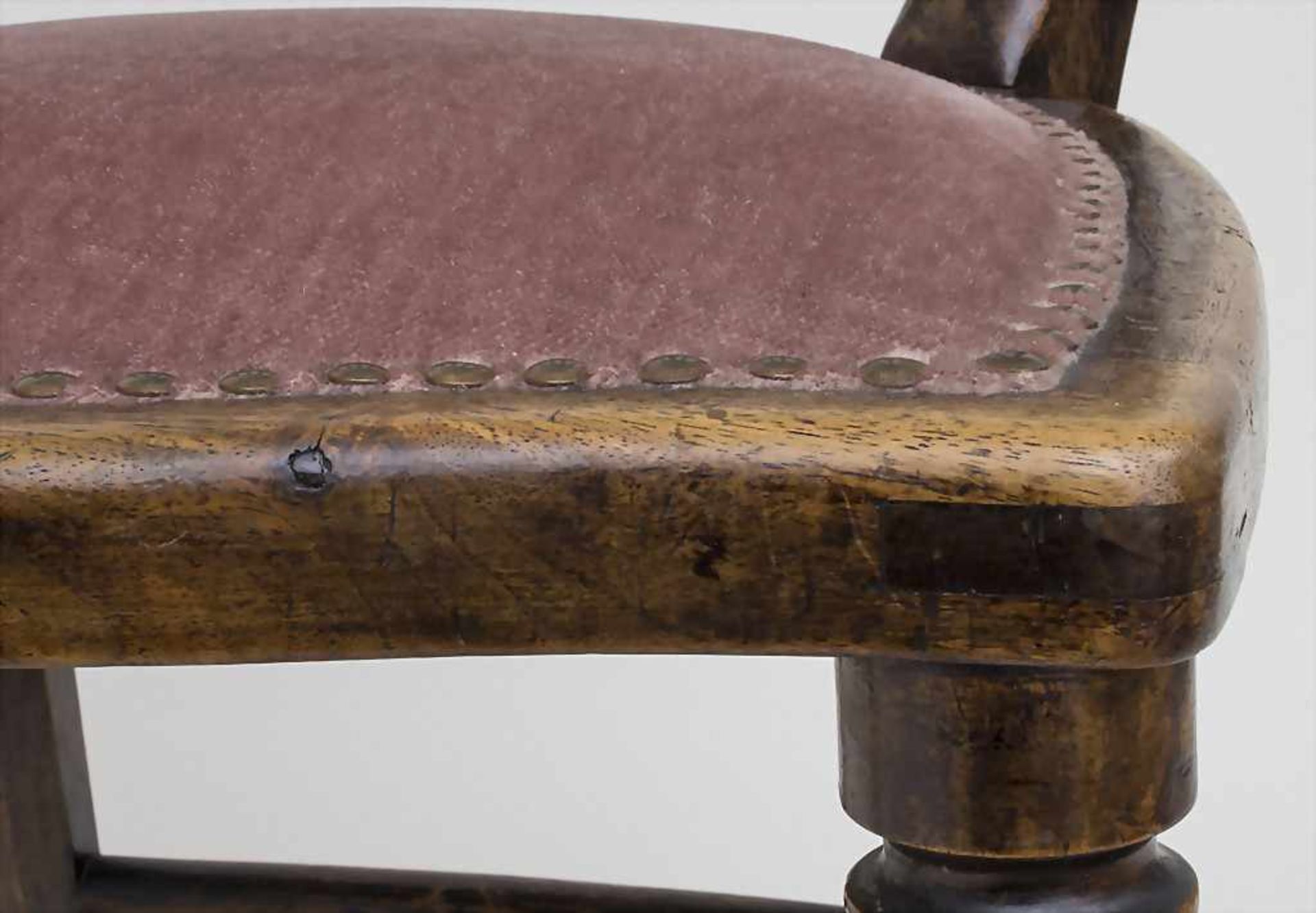 Gründerzeit Stuhl / A historism chair, 19. Jh.Material: gedrechseltes, dunkel gebeiztes Holz, - Bild 4 aus 4