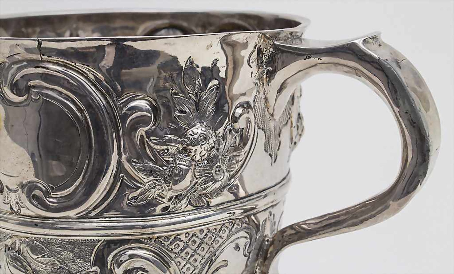 Hochzeitskelch / Wedding Cup, Berlin, 18. Jh.Punzierung: Silber, Stadtmarke mit Jahresbuchstabe K, - Image 4 of 4