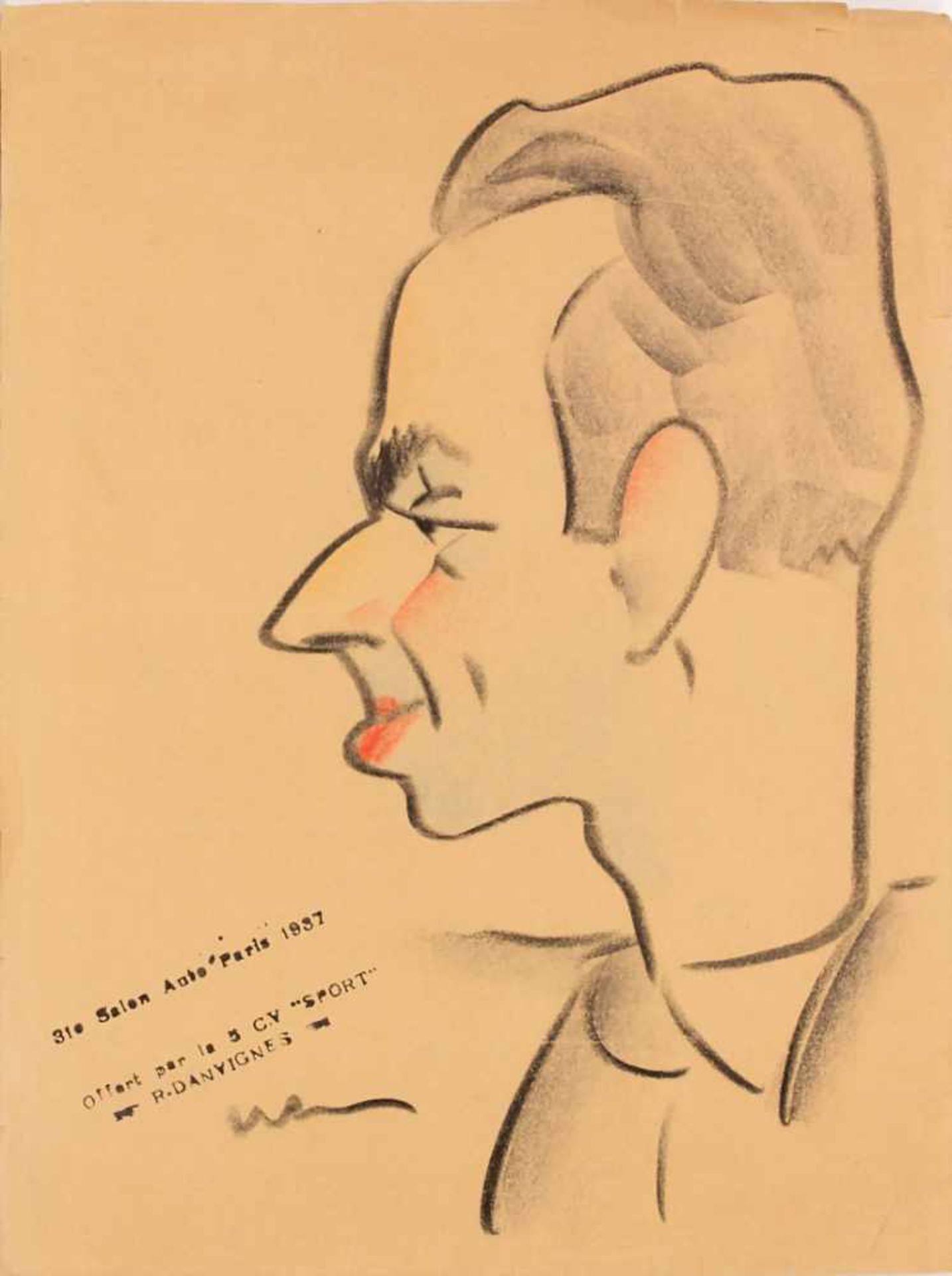 Künstler des 1930er Jahre 'Herrenporträt' / 'A man's portrait'Technik: Kreide auf Papier, Datierung: