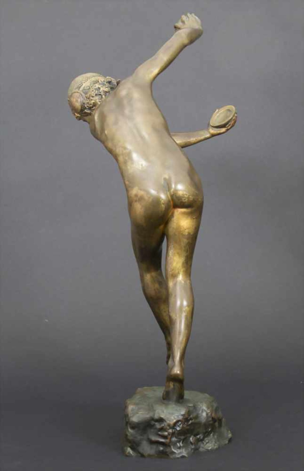 Jugendstil Tänzerin / An Art Nouveau Dancer, Laurence Dupuy, um 1910Material: Bronze, vergoldet, - Image 4 of 5