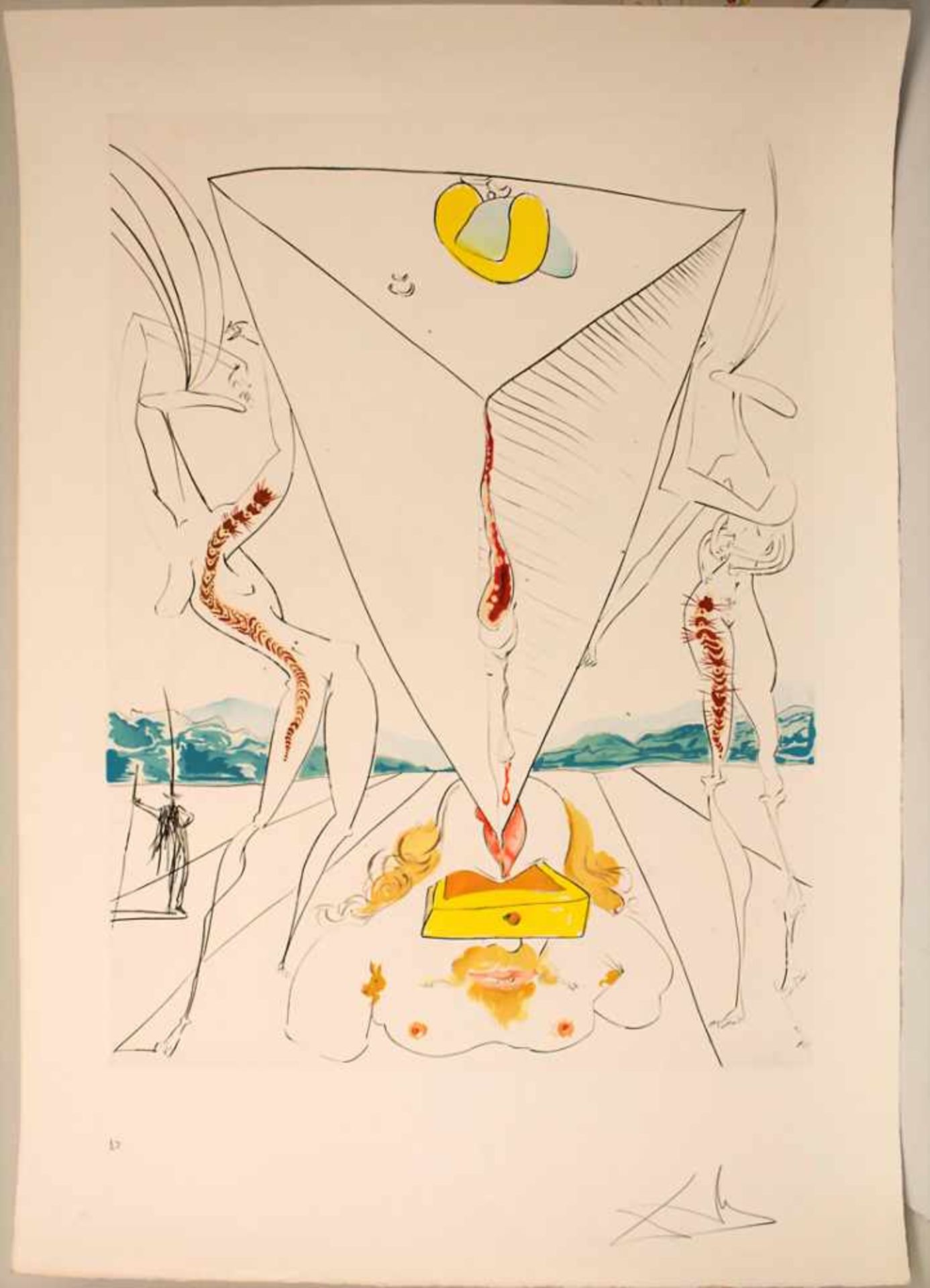 Salvador Dali (1904-1989), 'Philosophe écrasé par le cosmos'Technik: Radierung / Farblithografie auf - Bild 2 aus 5