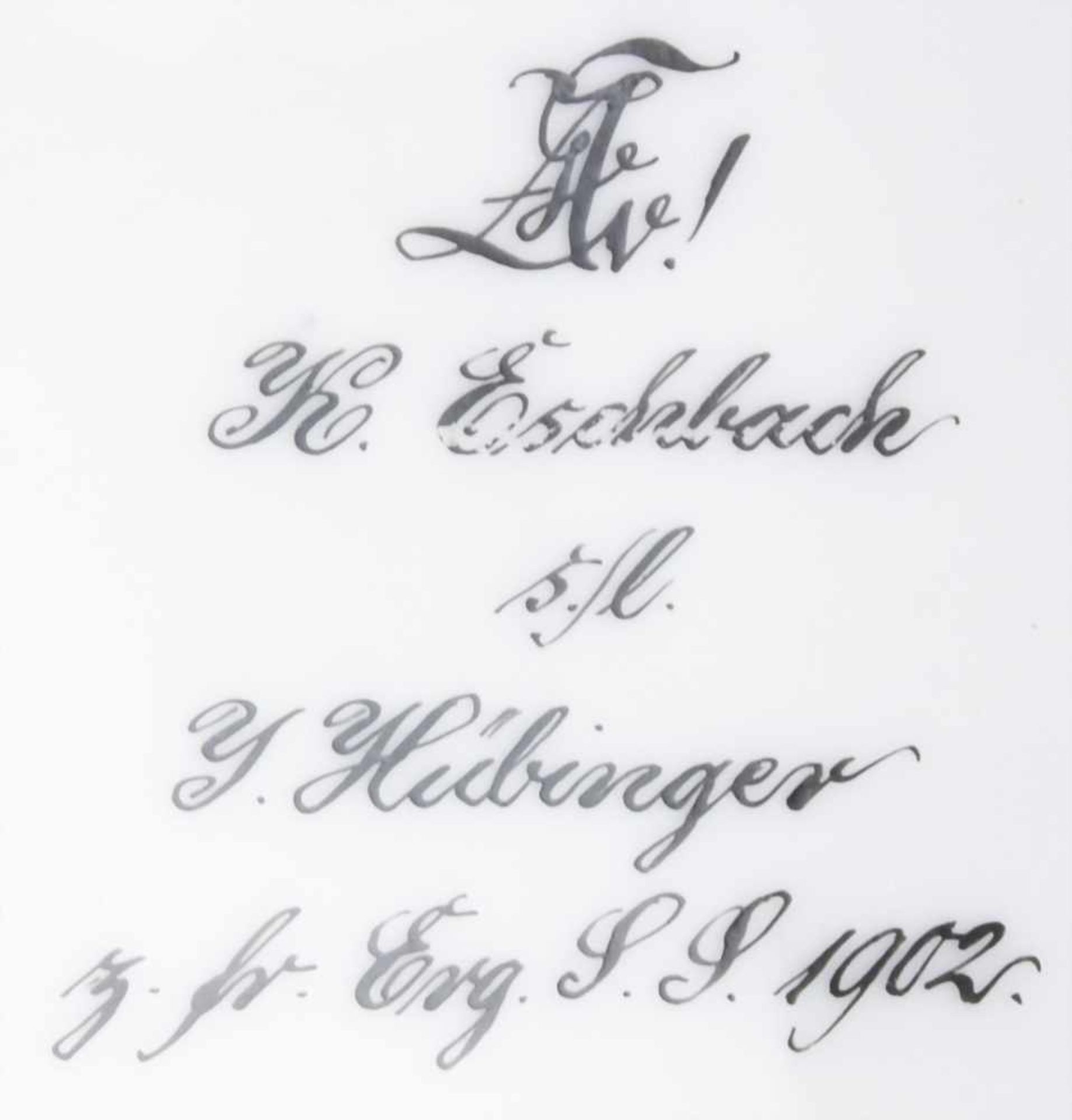 Studentenkrug, 0,5 L, wohl Heidelberg, 1902Material: farbloses Glas, Schauseite mit großem - Image 7 of 9
