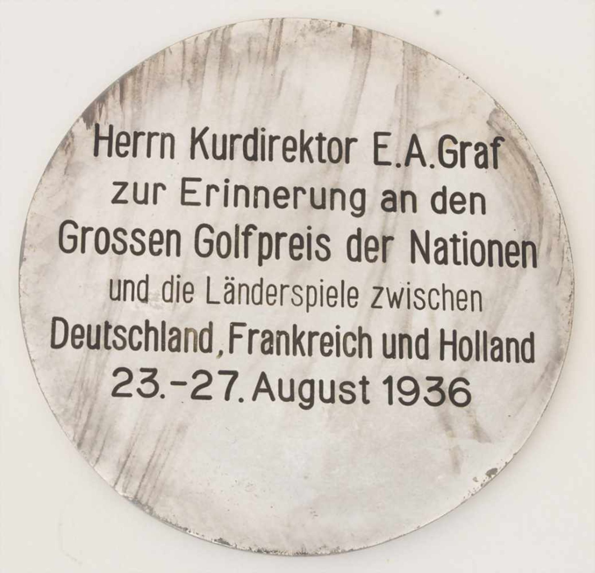 Deutscher Golf Verband, Medaille, 1936Im original Etui Medaille des Deutschen Golf Verbandes von - Image 3 of 3