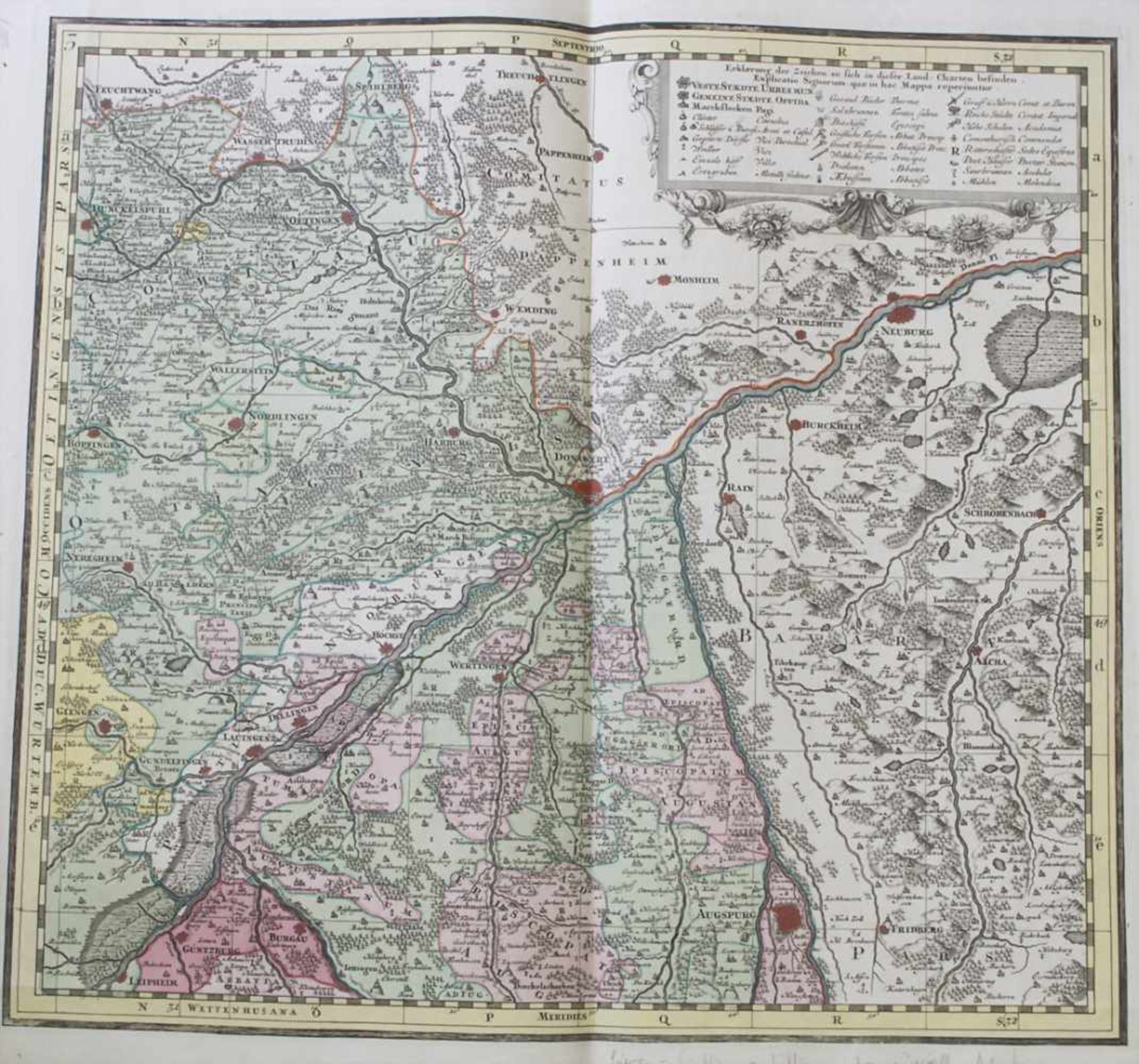Matthias Seutter (1678-1757), Historische Karte 'Suevia Universa' / A historic map 'Suevia