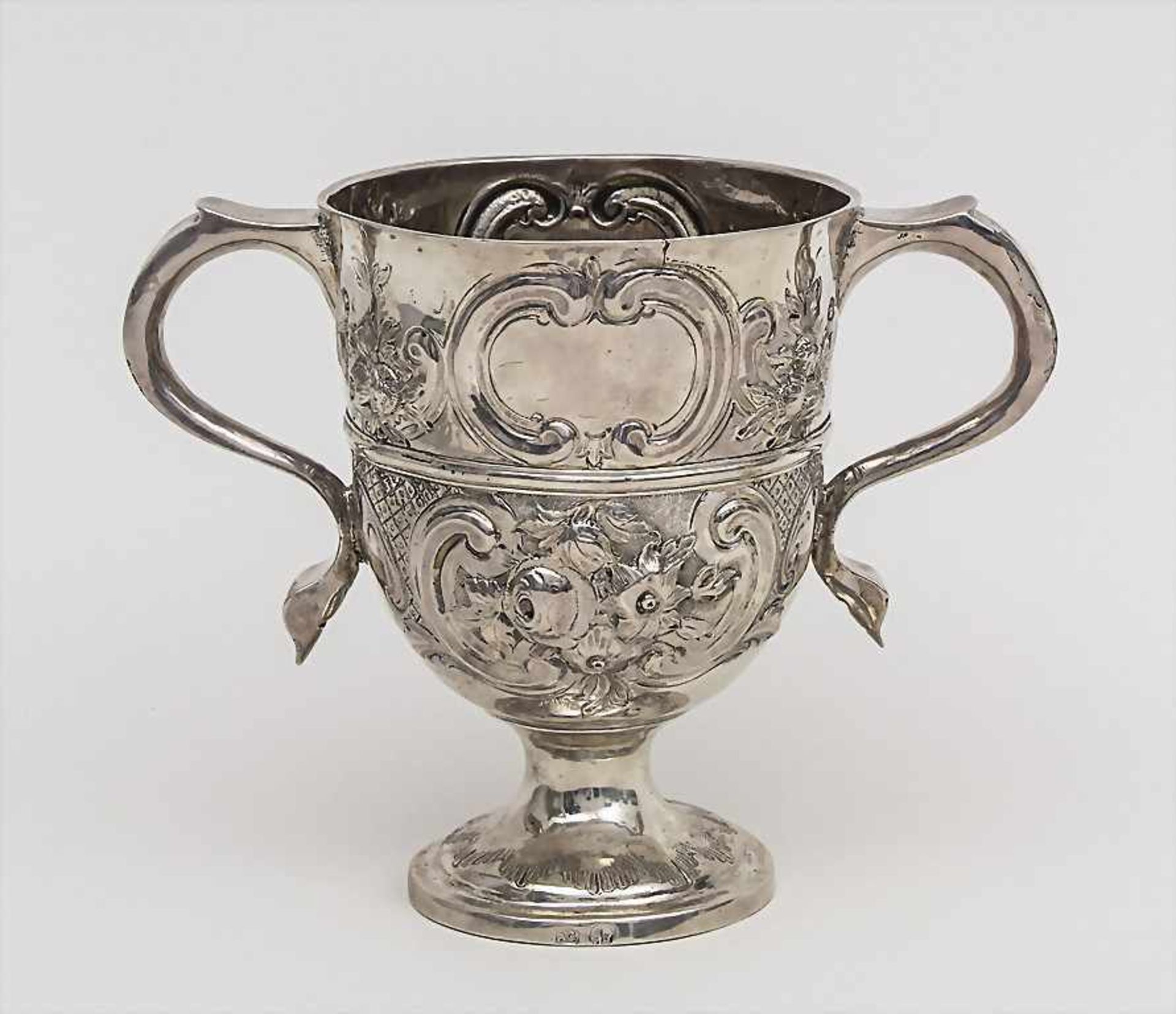 Hochzeitskelch / Wedding Cup, Berlin, 18. Jh.Punzierung: Silber, Stadtmarke mit Jahresbuchstabe K, - Image 2 of 4