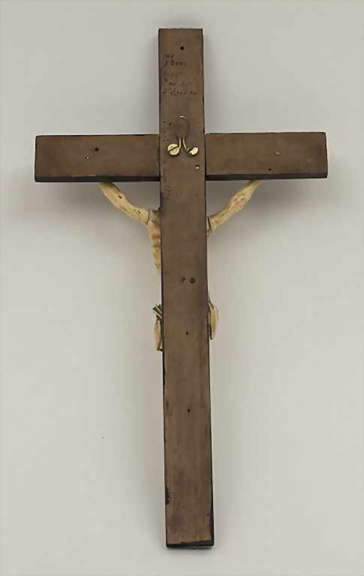 Corpus Christi, Dieppe, 18. Jh.Technik: Elfenbein fein geschnitzt, Kreuz sekundär,Maße: 21x14 cm, - Image 3 of 3