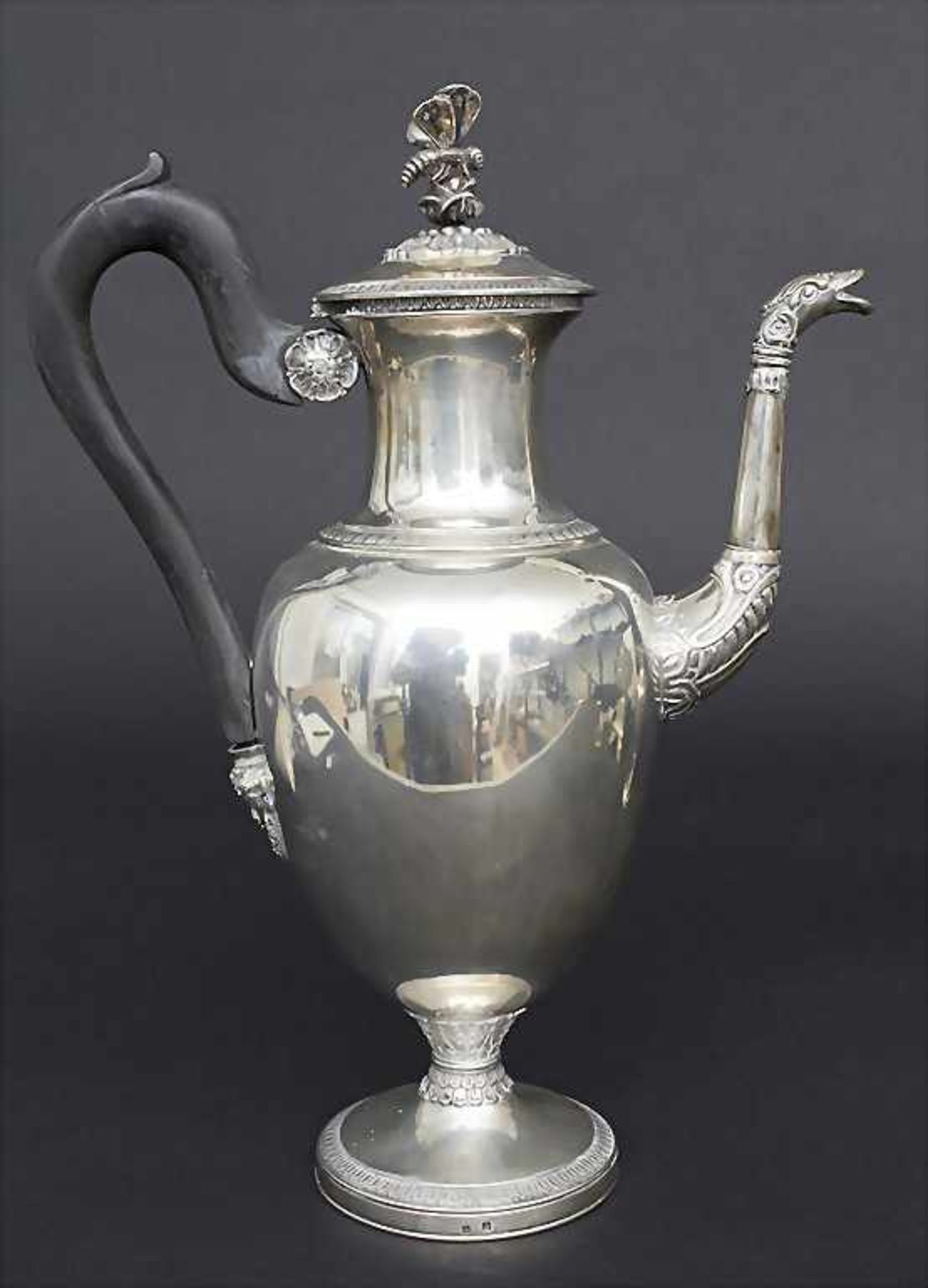 Empire Kaffeekern / An Empire silver coffee set, Belgien, um 1820Material: Silber 800, - Image 4 of 20