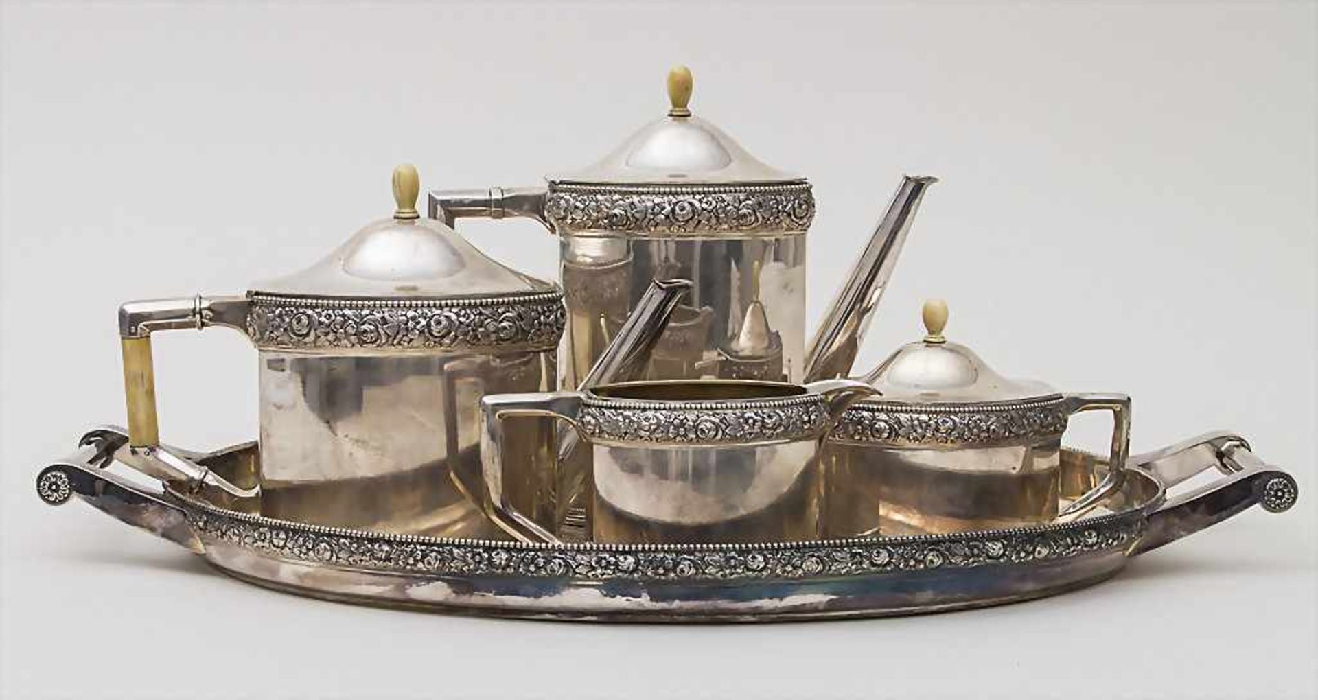 Art Déco Kaffee- und Teekern / A silver coffee and tea set, Wilhelm Binder, Schwäbisch Gmünd, um - Image 2 of 5