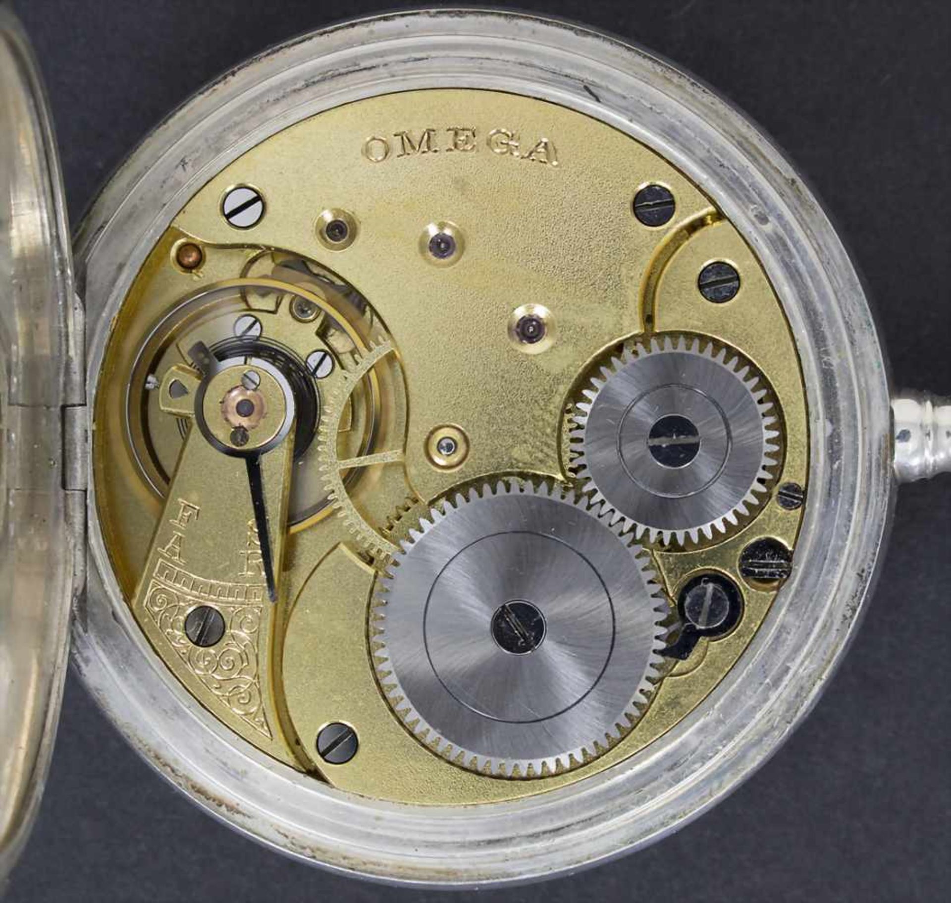 Fürst zu Fürstenberg, Omega Taschenuhr mit Widmung / Pocket watch with dedication, 1911Gravur: - Bild 4 aus 7