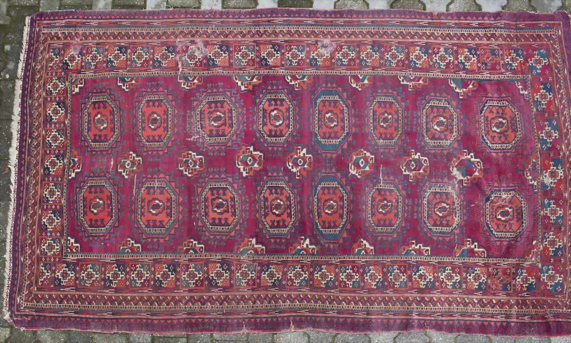 Orientteppich / An oriental carpetMaterial: Wolle,Maße: 276 x 153 cm, Zustand: gut, partiell