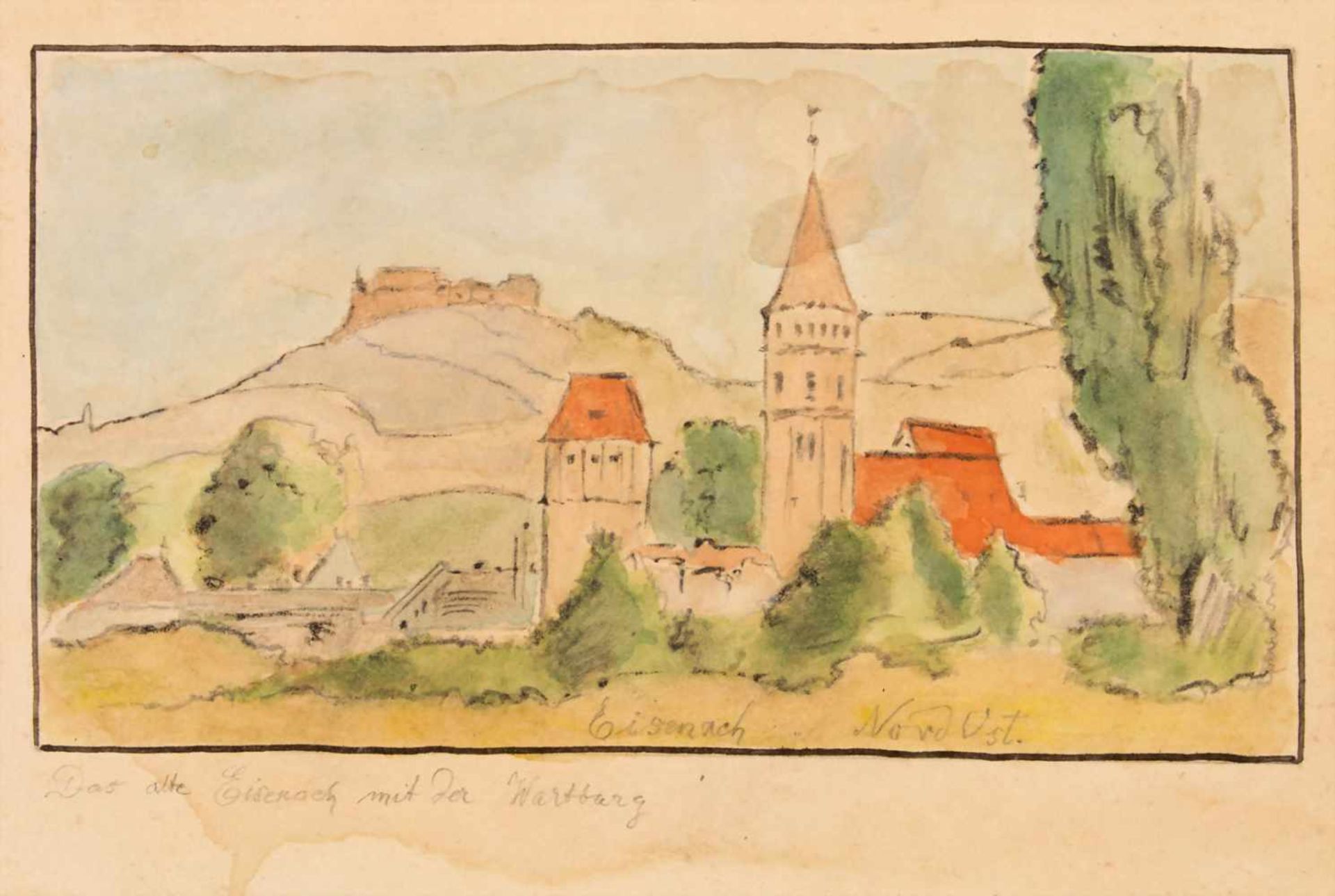 Friedrich Preller (1804-1875), Skizzenbuch / A sketchbookDarunter 2 historische Stadtansichten ( - Image 5 of 10