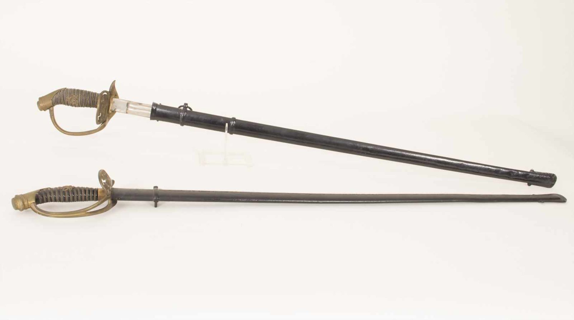 Paar Infanterie Offiziersdegen "Klappdegen" / A pair of swords, Preußen, Modell 1889Beschreibung: - Image 4 of 4