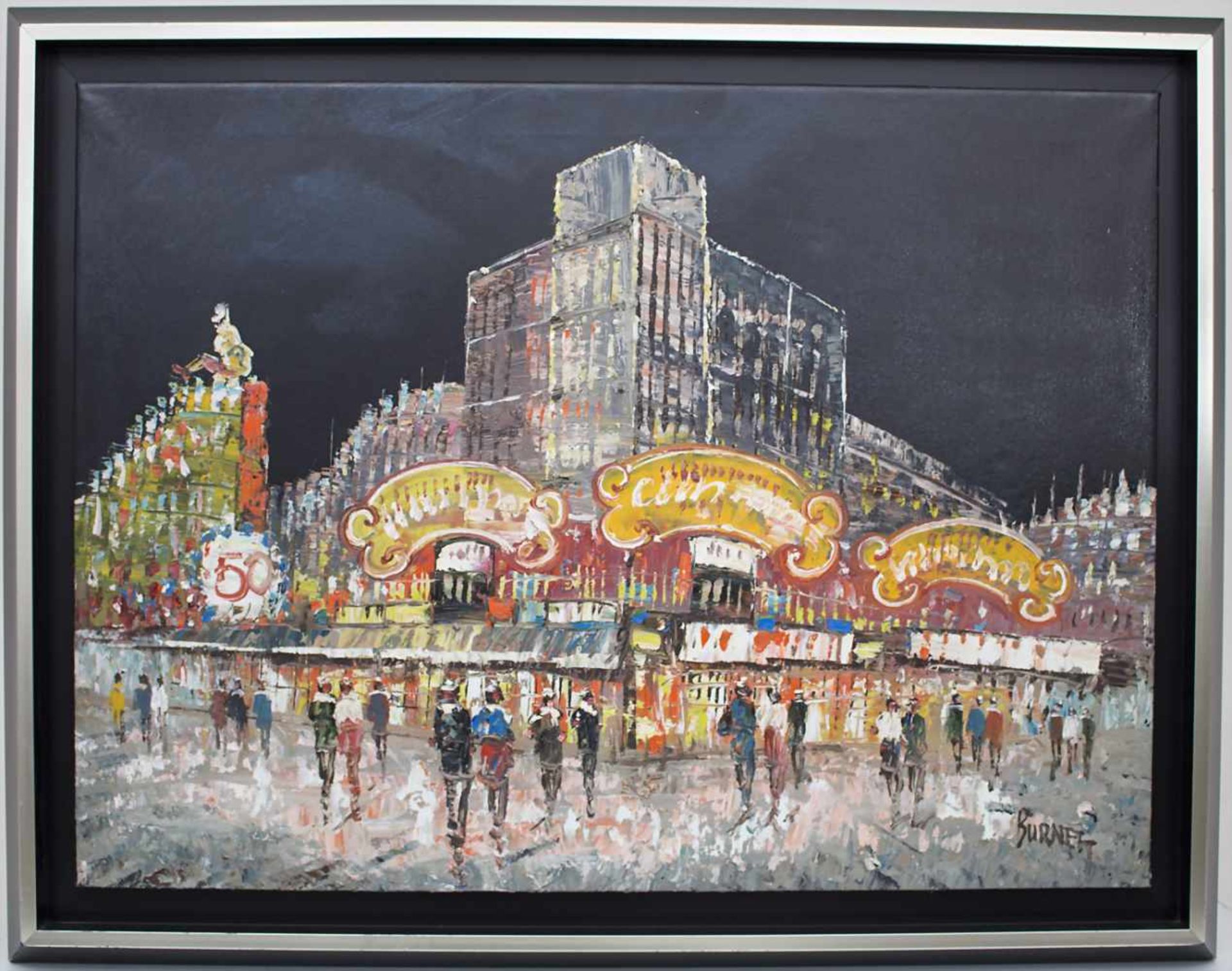 Louis Anthony Burnett (1907-1999), 'Las Vegas bei Nacht' / 'Las Vegas at night'Technik: Öl auf - Image 2 of 4