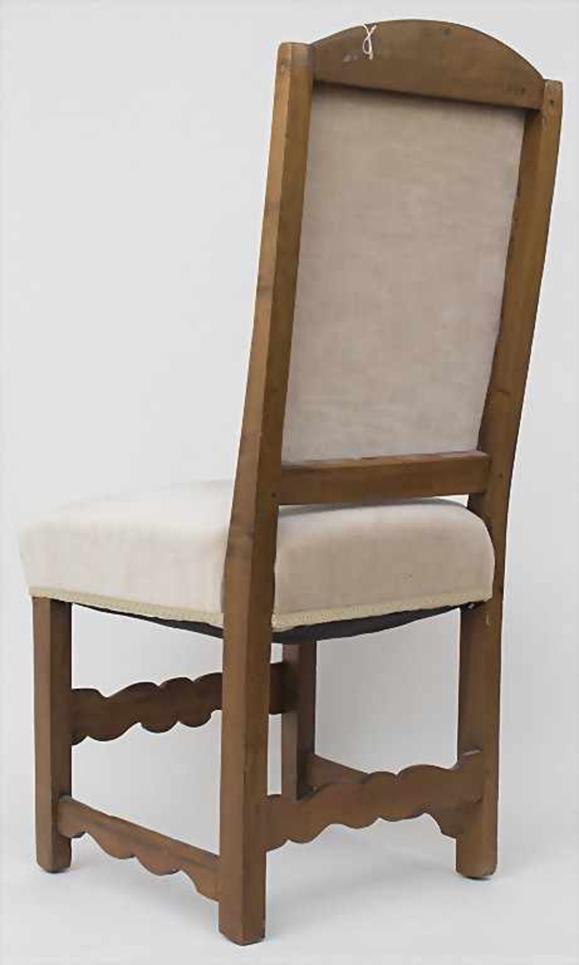 Stuhl mit Veloursbezug / A chair with velour coverMaterial: Holz, Sprungfederpolsterung, Maße: H. - Bild 3 aus 4