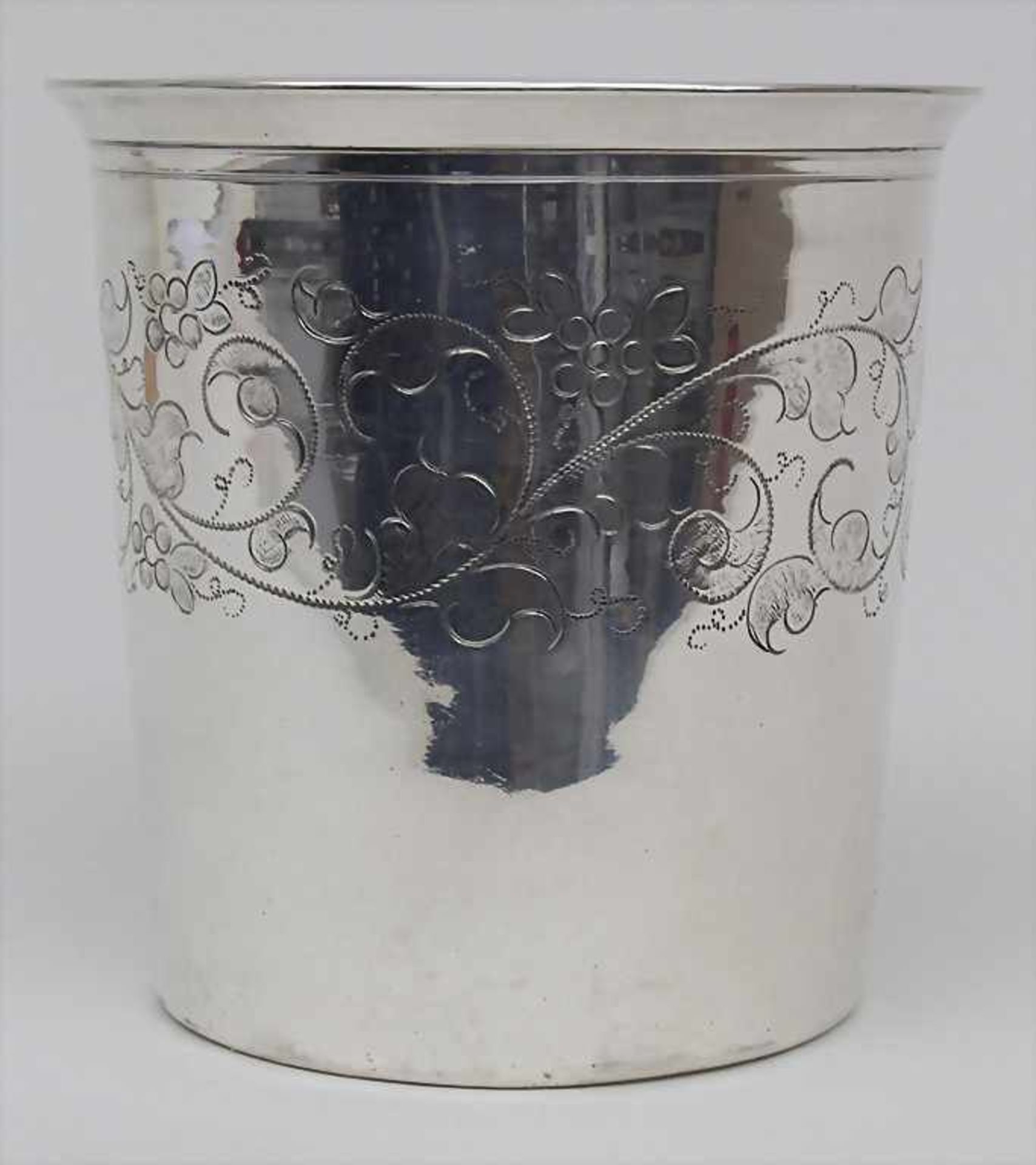 Becher / A silver beaker, César Tonnelier, Paris, um 1850Material: Silber 950, umlaufend schöne - Bild 3 aus 9
