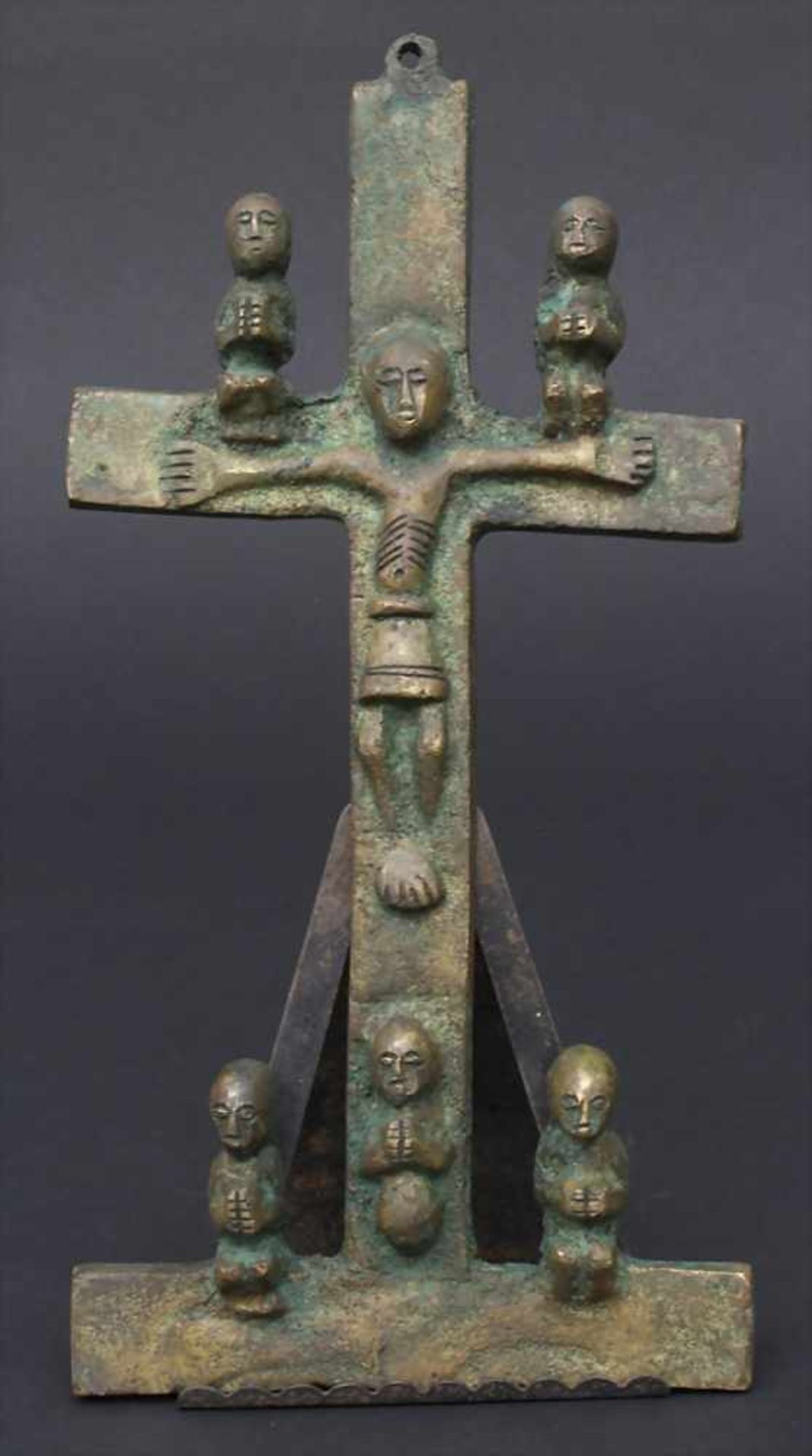Kreuz, Bakongo, Kongo/Angola, Region-Luangoküste, wohl 20.Jh.Material: Messingguss, mit schöner