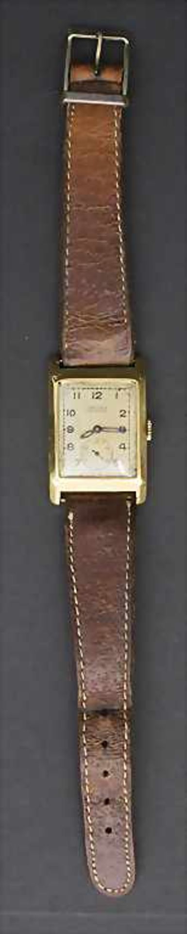 Art Deco HAU / A wristwatch, Longines, Schweiz/Swiss, um 1935Gehäuse: Gold 18 Kt 750/000 gepunzt, - Image 3 of 3