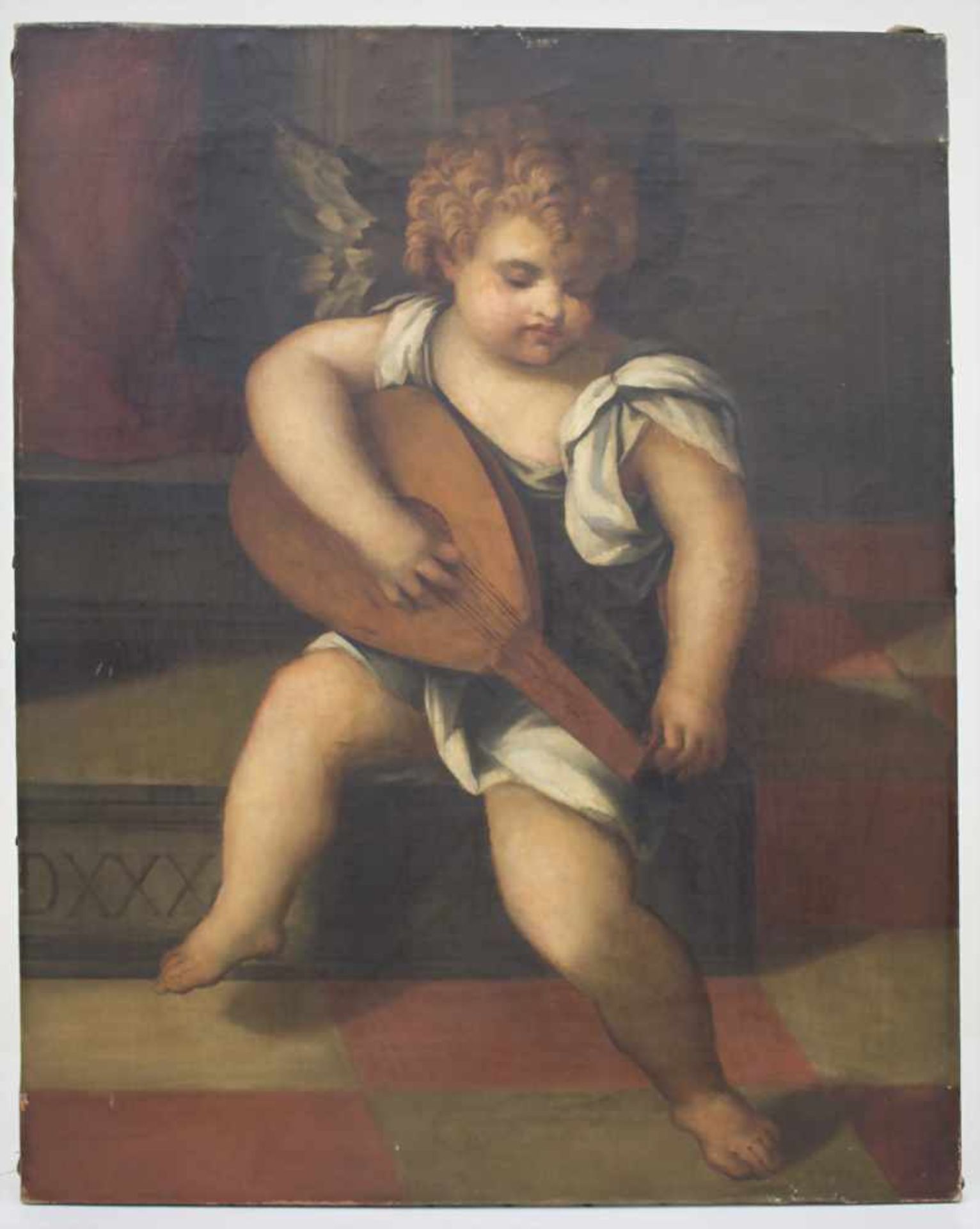 Kopist des 19. Jh., 'Engel mit Laute' / 'An angel with lute'Technik: Öl auf Leinwand, Datierung: