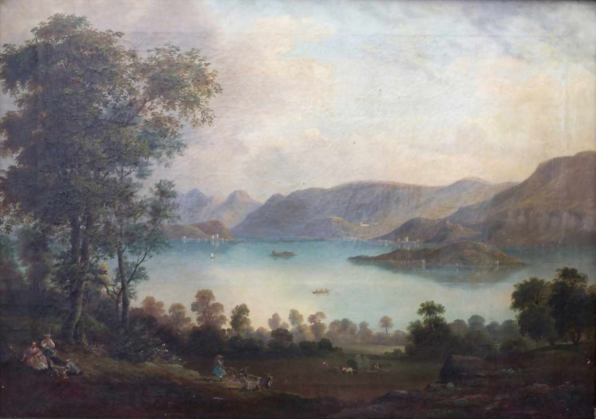 Anton Winterlin (1805-1894) (Zuschreibung / Attributed) , 'Der Bieler See mit der Petersinsel' / '