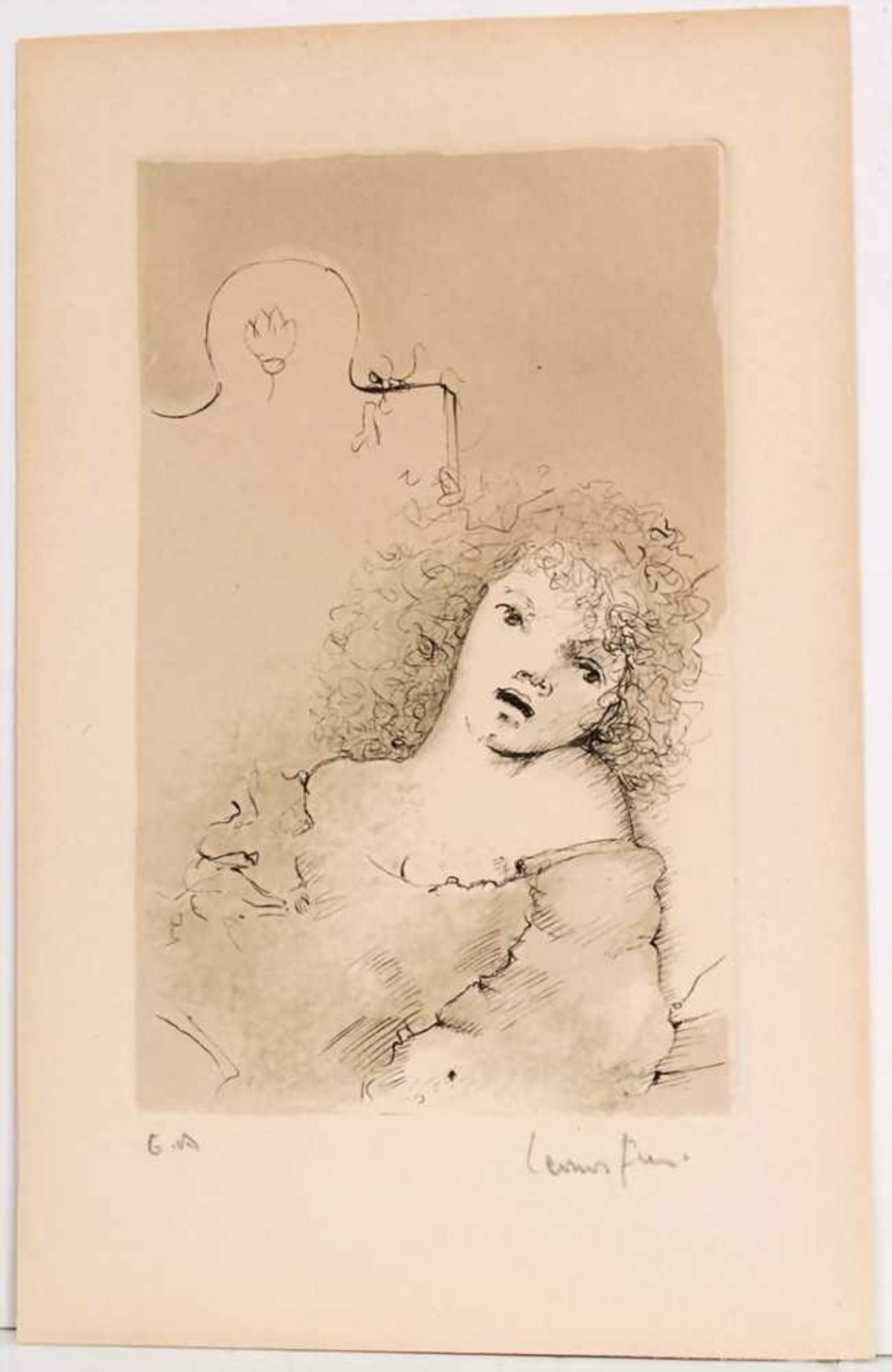 Leonor Fini (1907-1996), 'Weiblicher Halbakt' / 'A female semi-nude'Technik: Radierung auf Papier, - Bild 2 aus 4